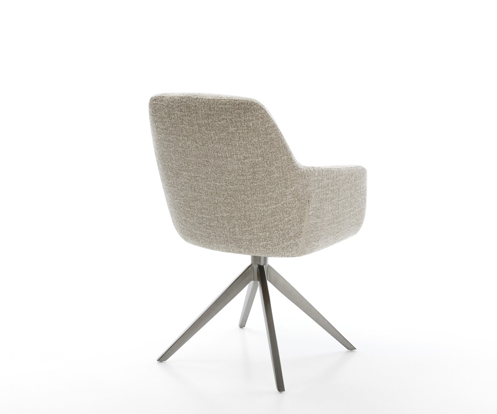 Drehstuhl Pejo-Flex Webstoff Soft Beige Kreuzgestell breit Graphit 360° drehbar Wippfunktion Taschenfederkern 4