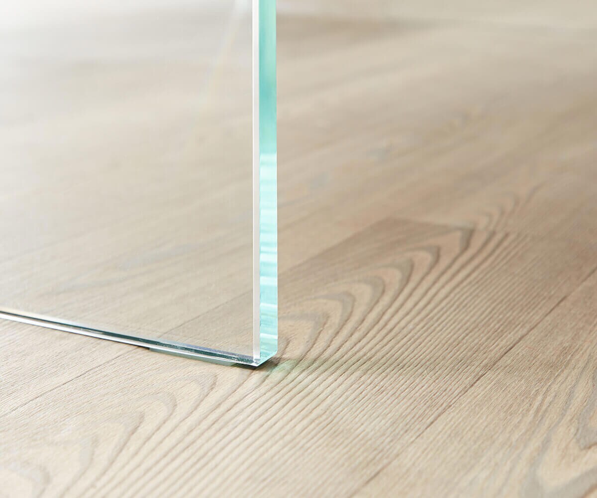 Esstisch Edge 200x100 Akazie Braun Glas Live-Edge 6