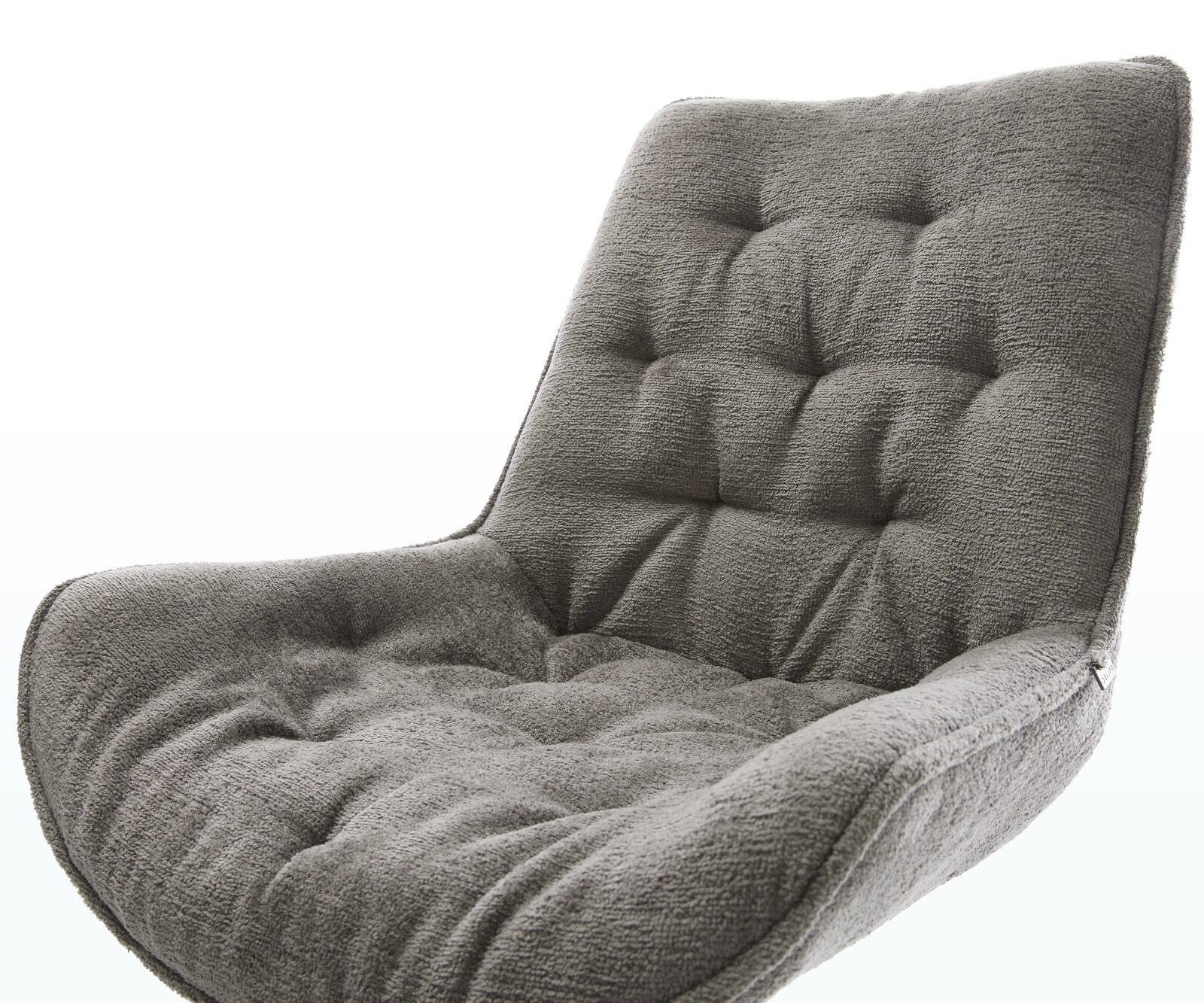 Esszimmerstuhl Taimi-Flex Bouclé Soft Schlamm 4-Fuß konisch Schwarz 4