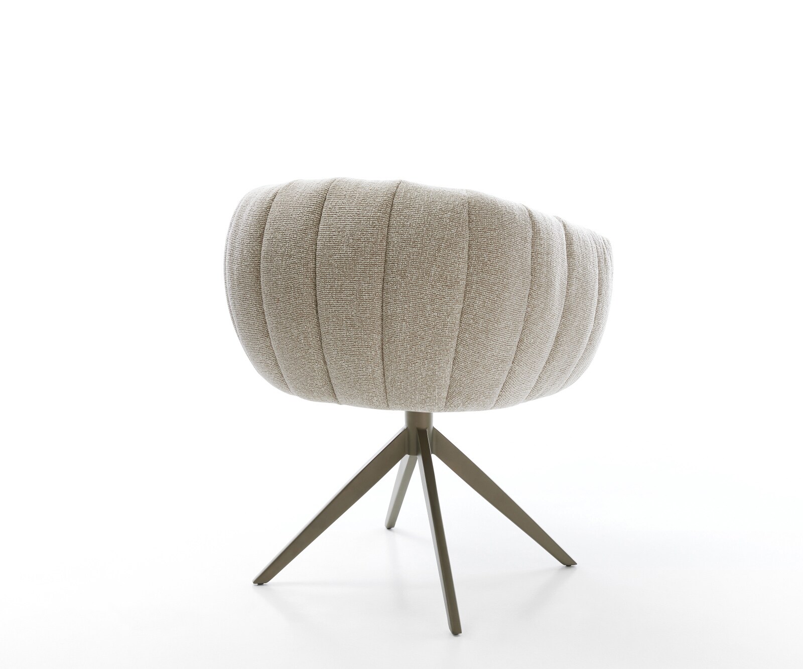 Drehstuhl Jada-Flex Webstoff Soft Beige Kreuzgestell breit Effektfinish Titan 360° drehbar Wippfunktion Taschenfederkern 5