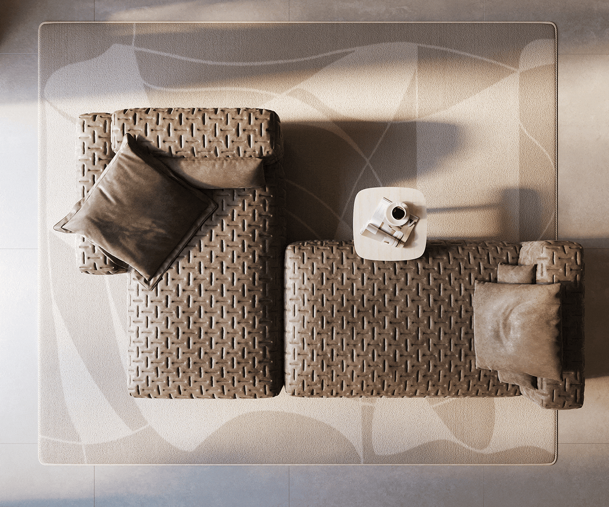 Ecksofa Freestyle 310x200 cm Mikrofaser Taupe Vintage Gesteppt 5