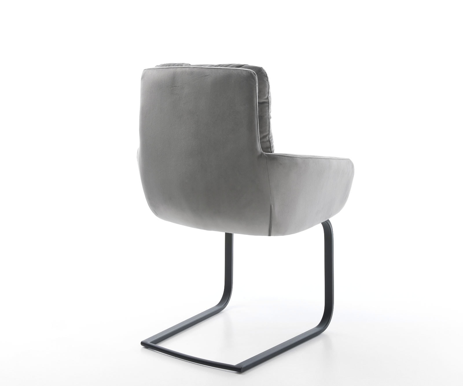 Freischwinger Abelia-Flex mit Armlehnen Samt Grau Freischwinger flach Schwarz 5