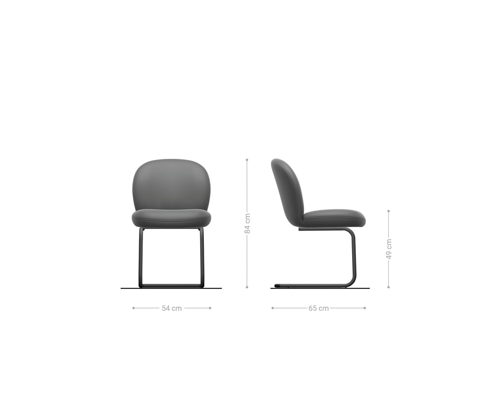 Freischwinger Nube-Flex Bouclé Weiß Freischwinger rund Schwarz Taschenfederkern 6