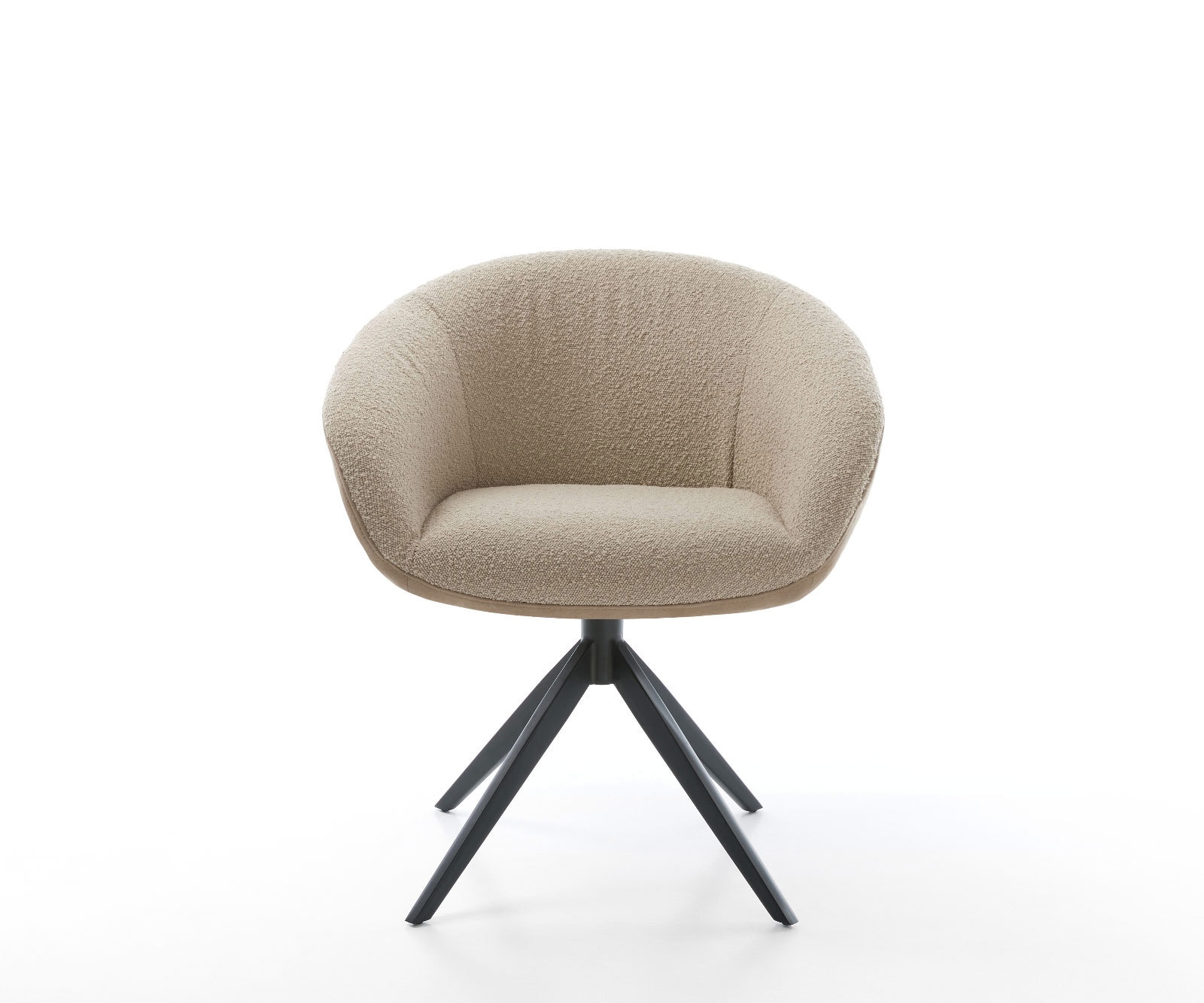 Drehstuhl Vinka-Flex mit Armlehnen Materialmix Schlamm Kreuzgestell breit Schwarz 360° drehbar Wippfunktion Taschenfederkern 1 Drehstuhl Vinka-Flex mit Armlehnen Materialmix Schlamm Kreuzgestell breit Schwarz 360° drehbar Wippfunktion Taschenfederkern 1