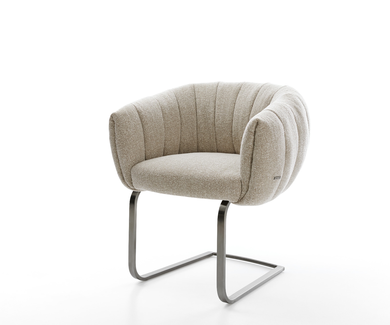 Freischwinger Jada-Flex Webstoff Soft Beige Freischwinger flach Graphit Taschenfederkern