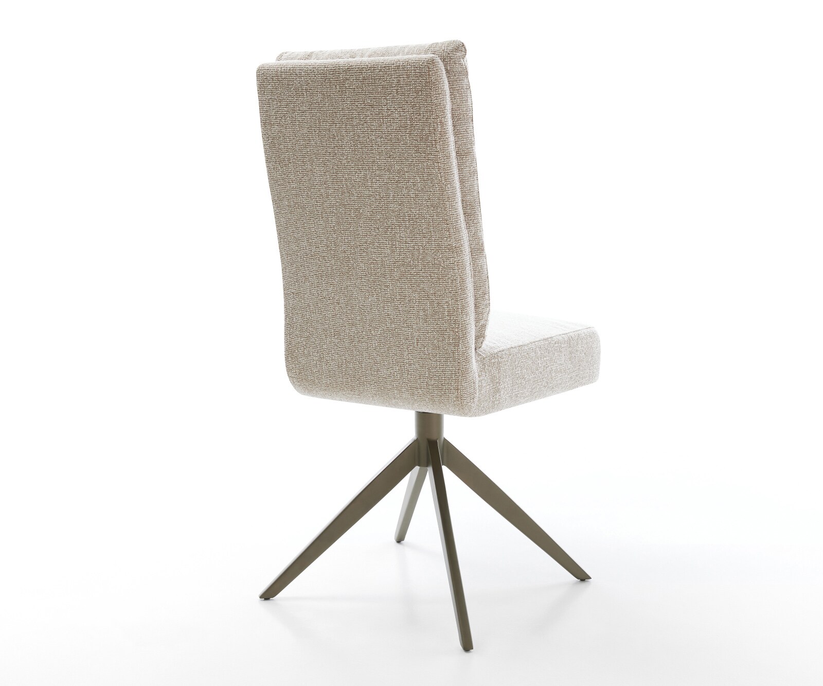 Drehstuhl Pela-Flex Webstoff Soft Beige Kreuzgestell breit Effektfinish Titan 360° drehbar Wippfunktion Taschenfederkern 4