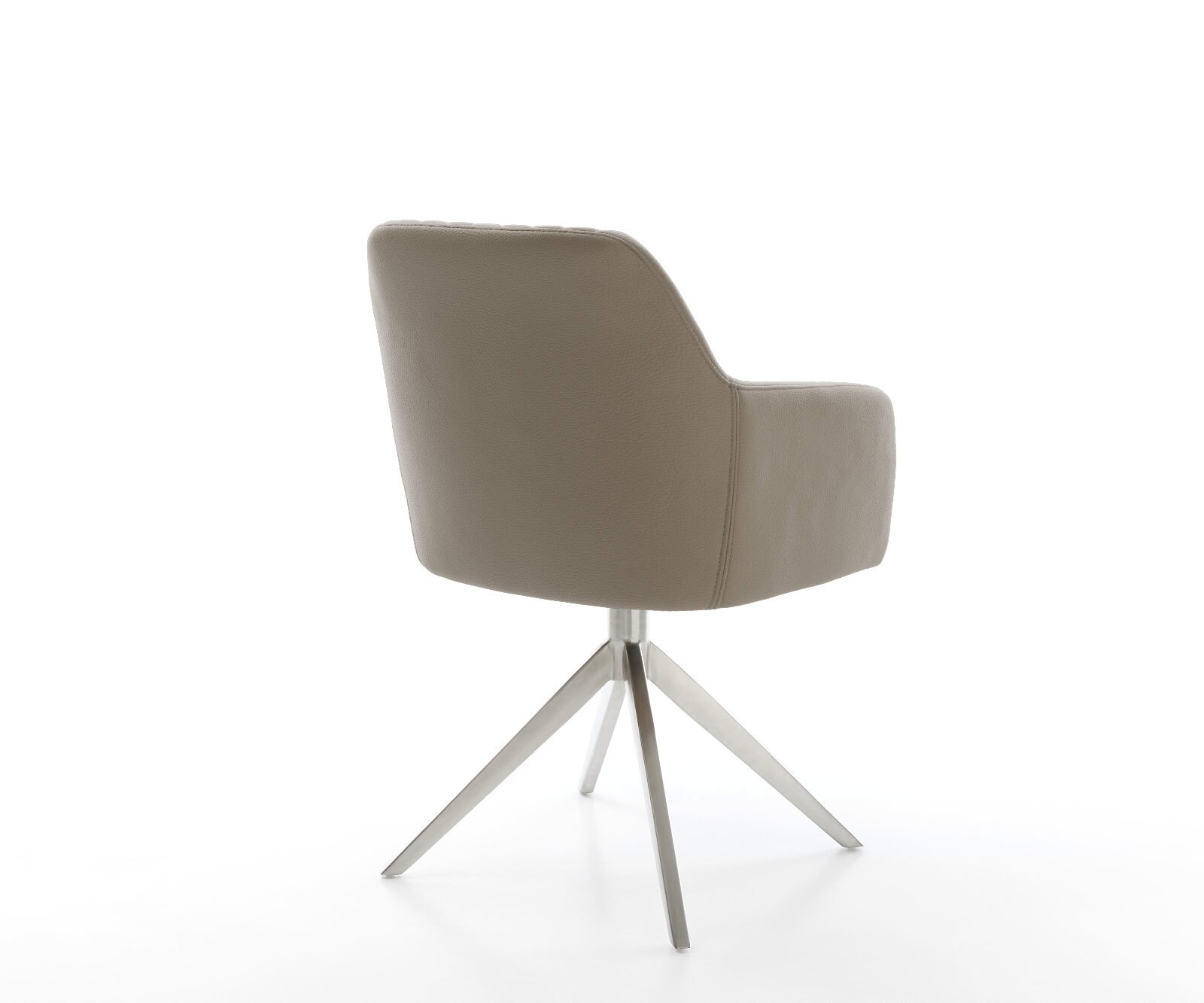 Drehstuhl Greg-Flex Echt-Leder Schlamm Kreuzgestell breit Edelstahl 360° drehbar Wippfunktion Taschenfederkern 4 Drehstuhl Greg-Flex Echt-Leder Schlamm Kreuzgestell breit Edelstahl 360° drehbar Wippfunktion Taschenfederkern 4