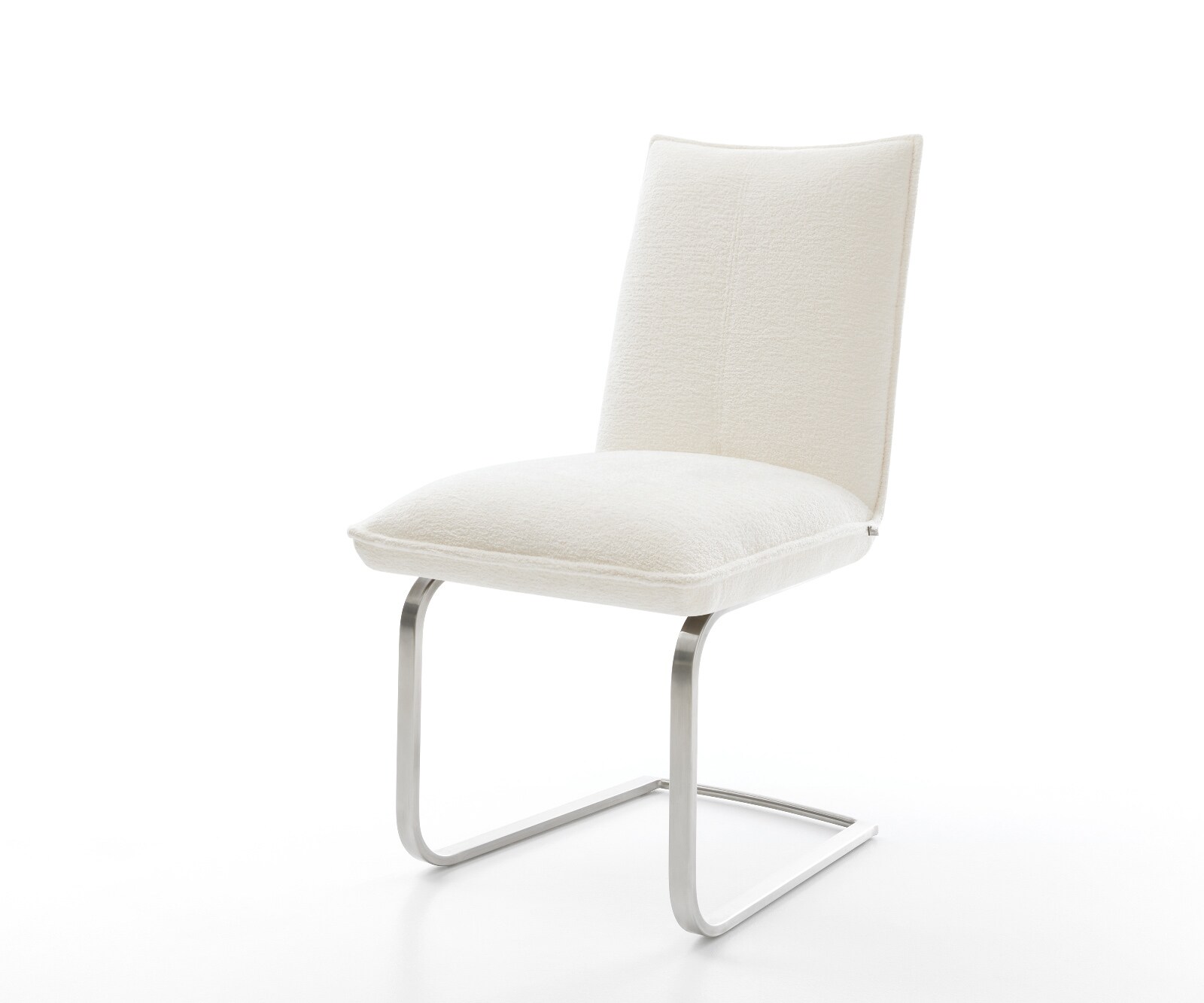Freischwinger Lelio-Flex Bouclé Soft Beige Freischwinger flach Edelstahl Taschenfederkern 1