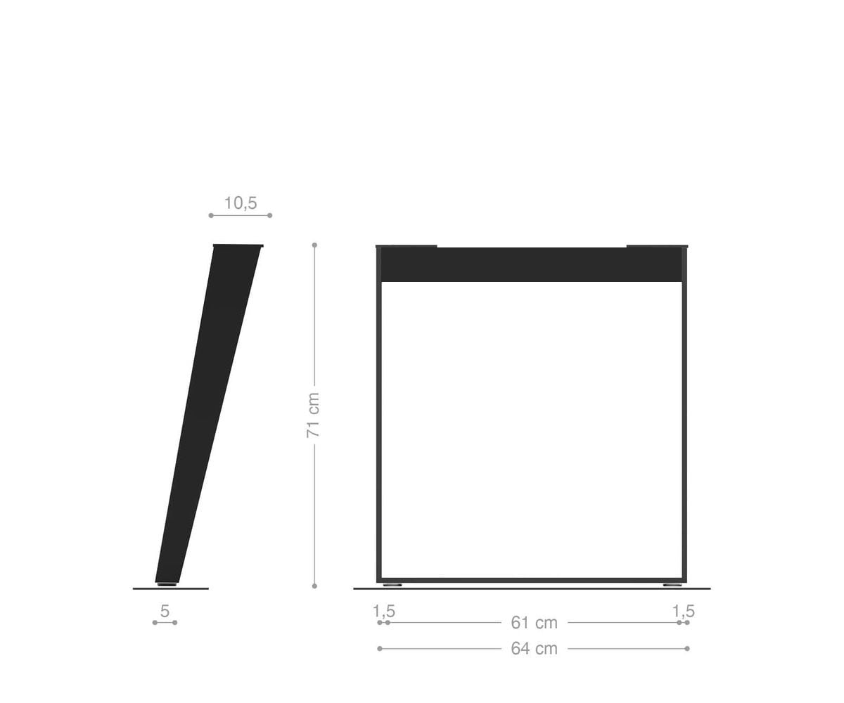 Tischgestell Metall Schräg (2er-Set) 1 Tischgestell Metall Schräg (2er-Set) 1