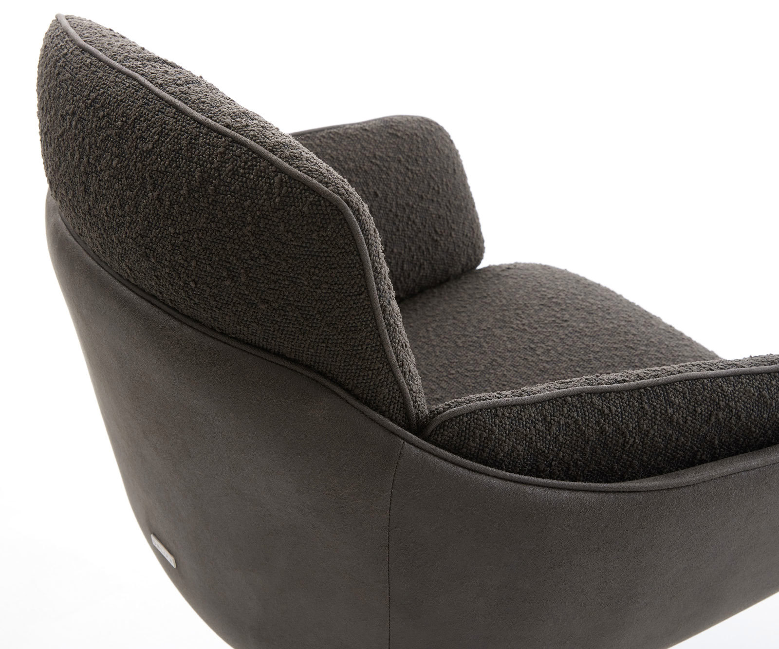 Drehstuhl Luan-Flex mit Armlehnen Materialmix Schwarz Fußkreuz Effektfinish Titan 360° drehbar 3 Drehstuhl Luan-Flex mit Armlehnen Materialmix Schwarz Fußkreuz Effektfinish Titan 360° drehbar 3