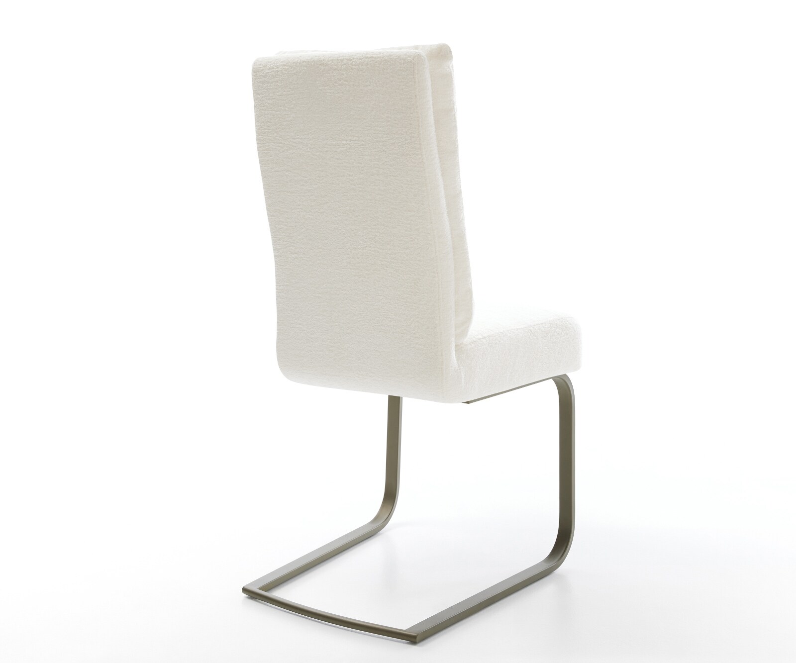 Freischwinger Pela-Flex Bouclé Soft Beige Freischwinger flach Effektfinish Titan Taschenfederkern 5