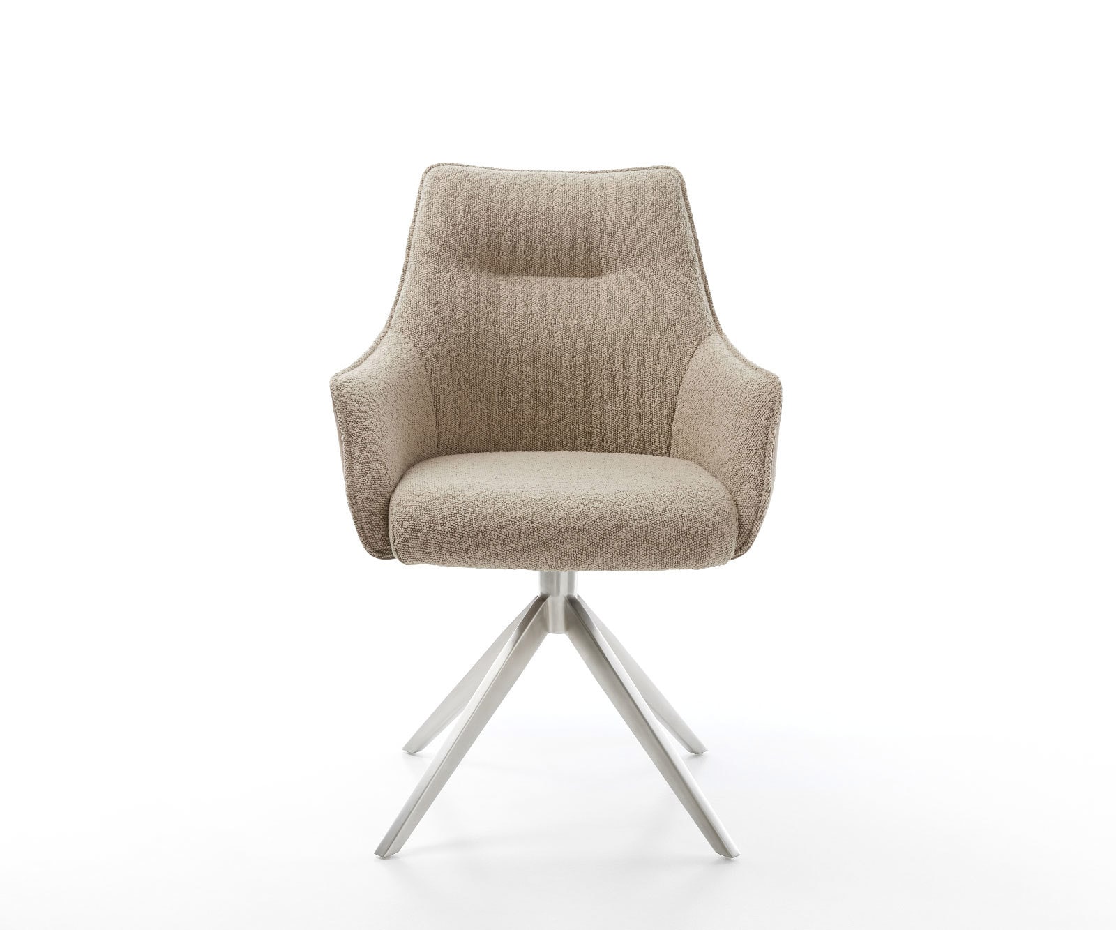 Drehstuhl Alja-Flex mit Armlehnen Materialmix Schlamm Kreuzgestell breit Edelstahl 360° drehbar Wippfunktion Taschenfederkern 1 Drehstuhl Alja-Flex mit Armlehnen Materialmix Schlamm Kreuzgestell breit Edelstahl 360° drehbar Wippfunktion Taschenfederkern 1