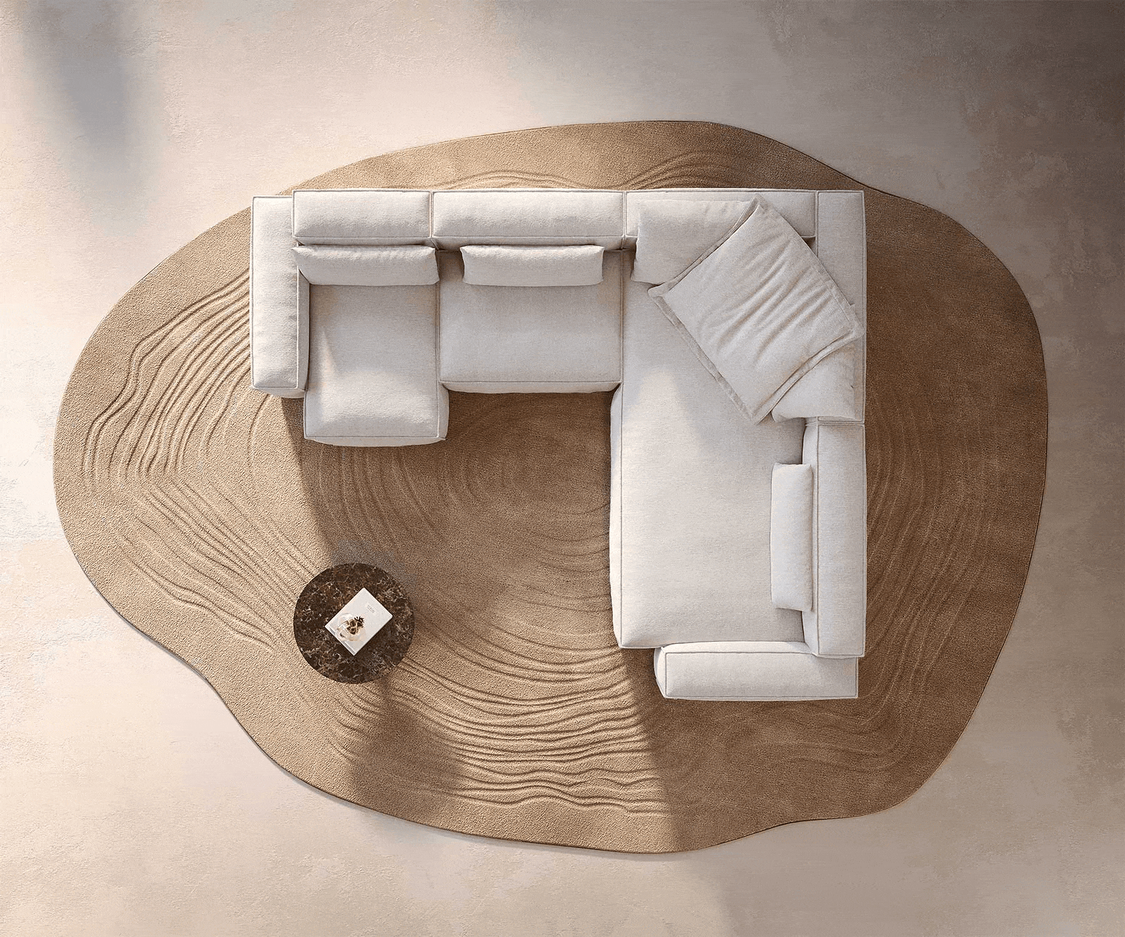 Wohnlandschaft Freestyle Cozy 360x290 cm Bouclé Soft Beige 5