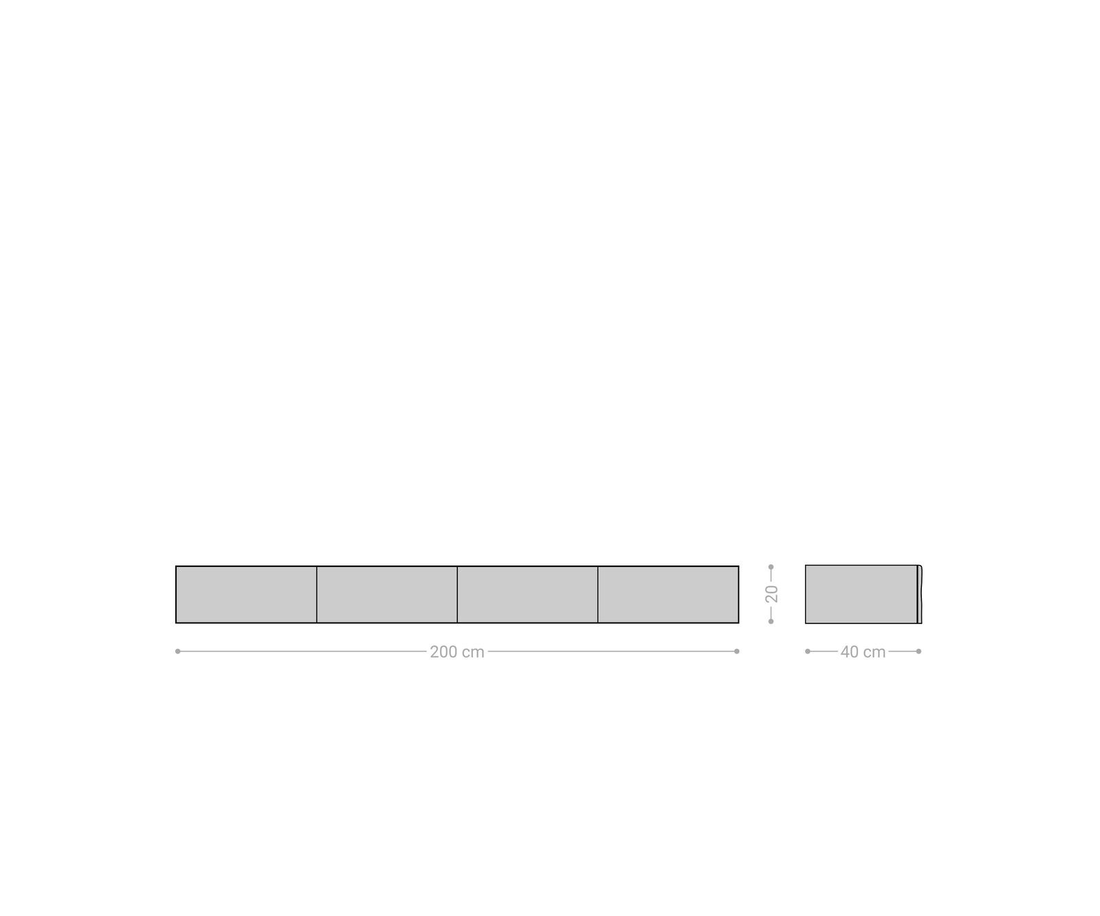 Lowboard New Live-Edge 200 cm Akazie Natur 4 Türen schwebend 8