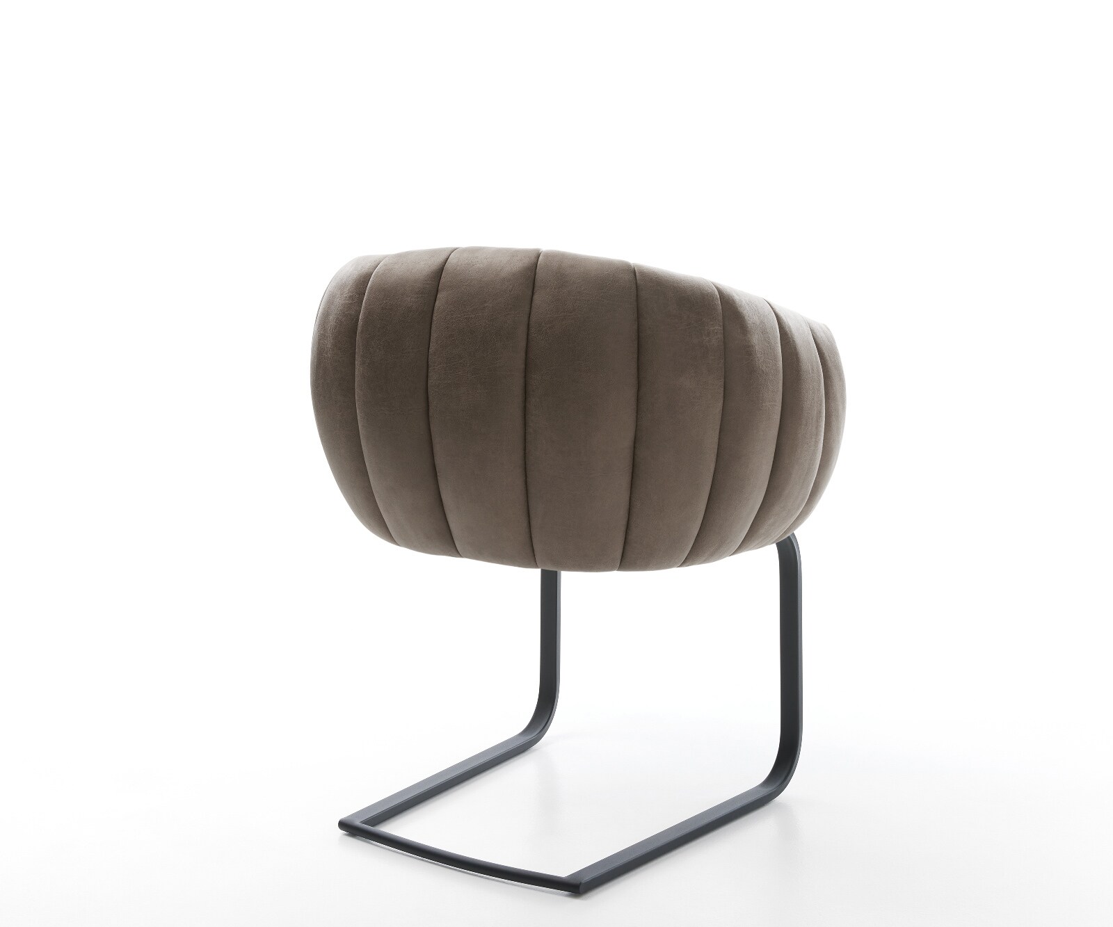 Freischwinger Jada-Flex Mikrofaser Taupe Vintage Freischwinger flach Schwarz Taschenfederkern 4