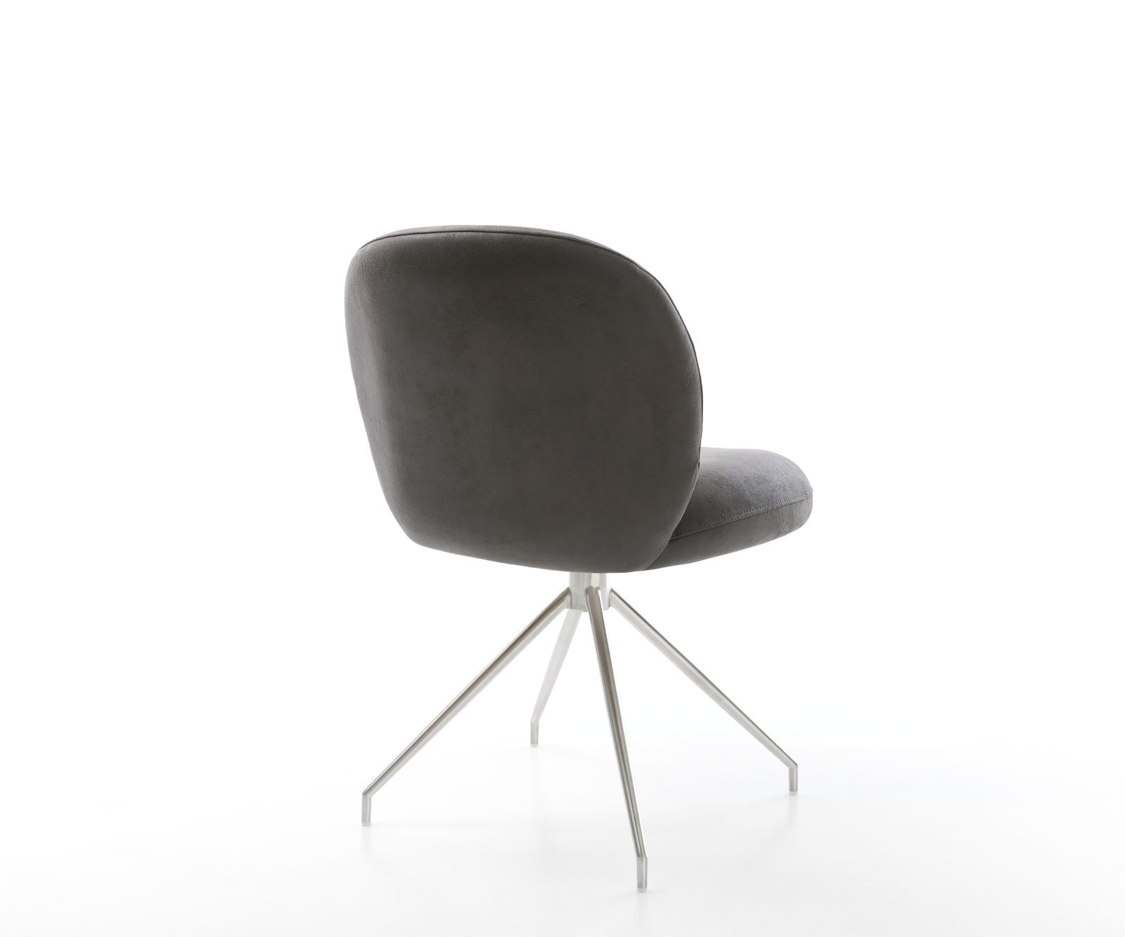 Drehstuhl Nube-Flex Mikrofaser Anthrazit Vintage Kreuzgestell konisch Edelstahl 180° drehbar Taschenfederkern 4 Drehstuhl Nube-Flex Mikrofaser Anthrazit Vintage Kreuzgestell konisch Edelstahl 180° drehbar Taschenfederkern 4