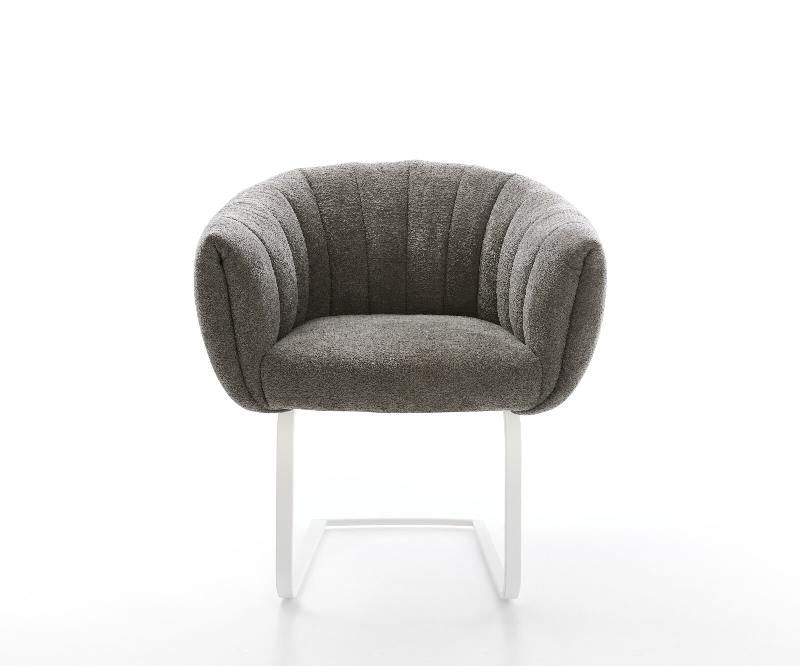 Freischwinger Jada-Flex Bouclé Soft Schlamm Freischwinger flach Weiß Taschenfederkern 2