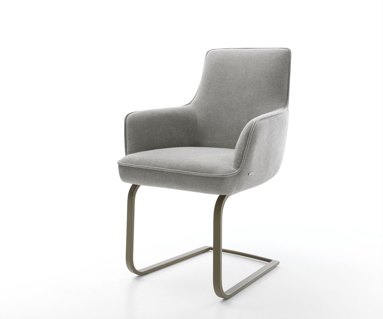 Freischwinger Heira-Flex mit Armlehnen Strukturstoff Soft Grau Freischwinge günstig online kaufen