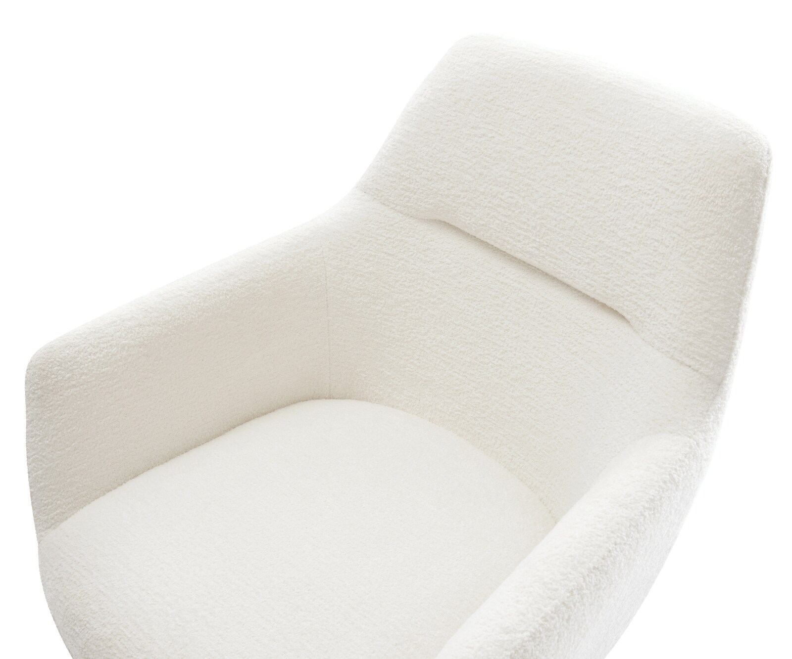 Freischwinger Pejo-Flex Bouclé Soft Beige Freischwinger flach Edelstahl Taschenfederkern 4