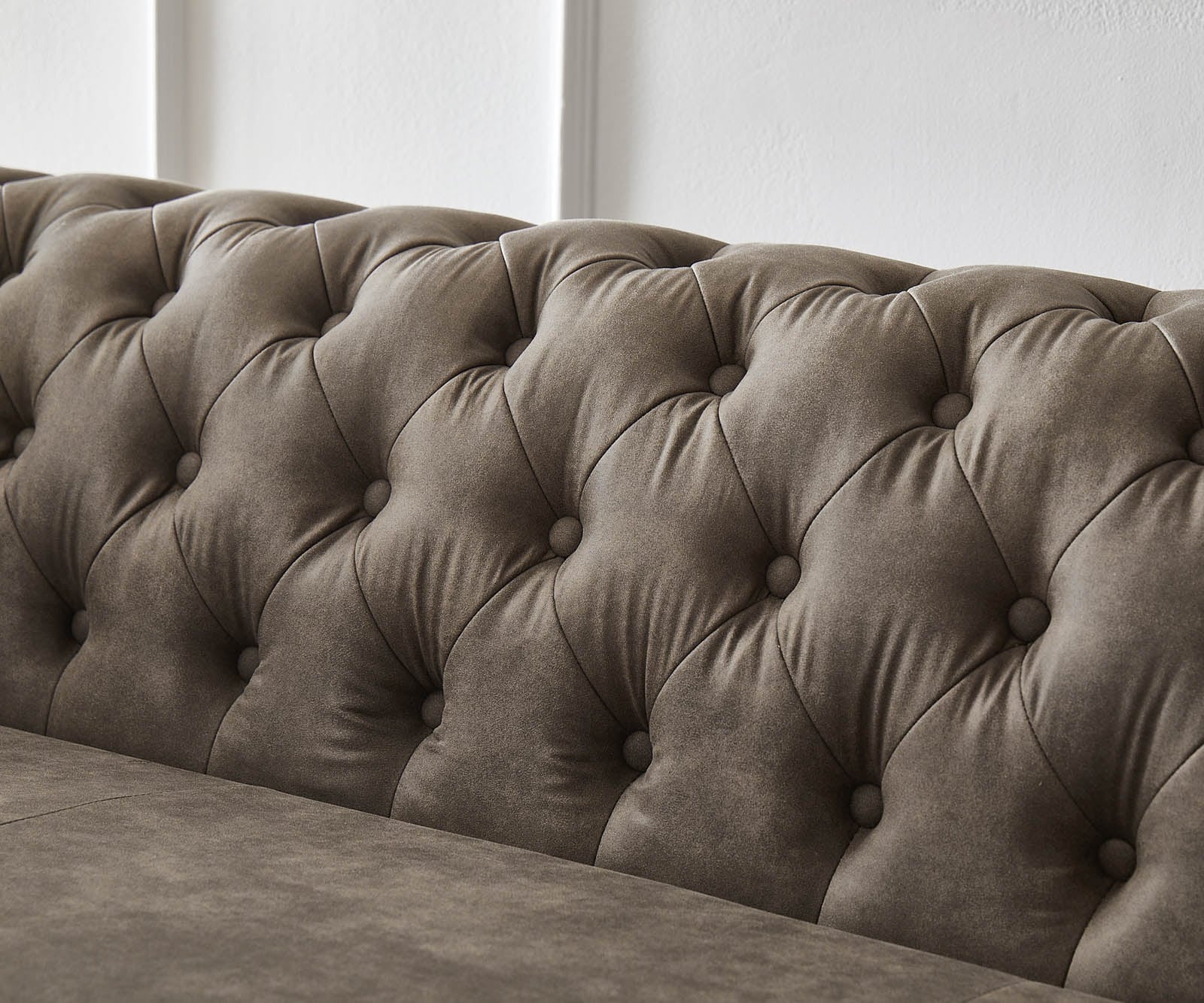 Ecksofa Chesterfield 209x200 cm Taupe Abgesteppt 3 Ecksofa Chesterfield 209x200 cm Taupe Abgesteppt 3