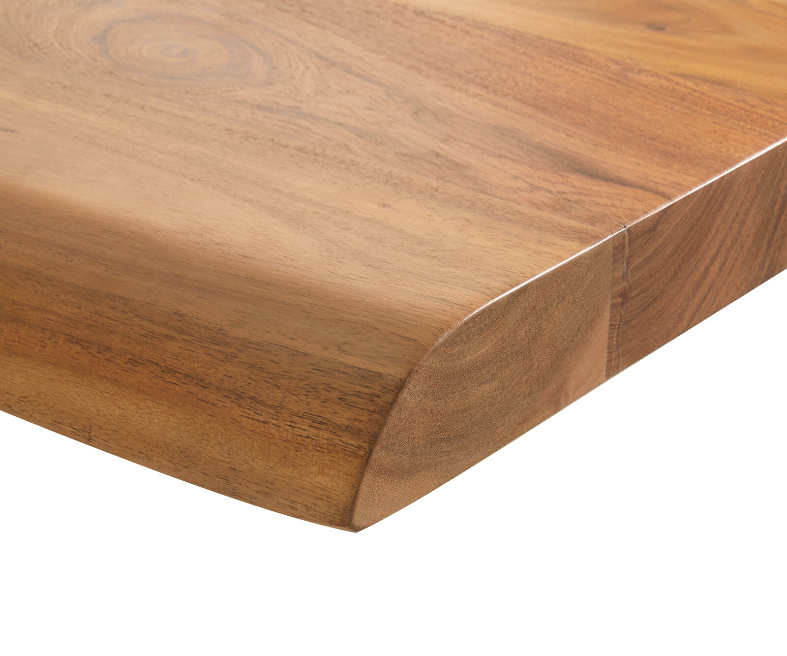 Esstisch Edge 260x100 Akazie Natur Edelstahl Schmal Live-Edge 5