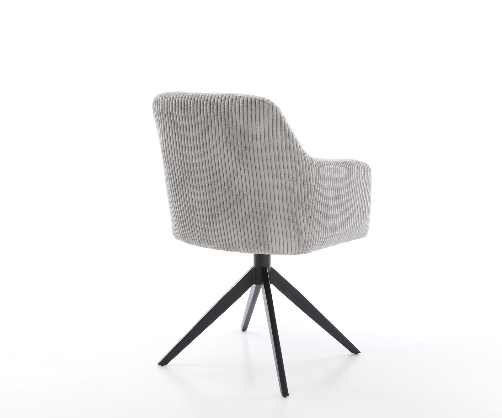 Drehstuhl Greg-Flex Cord Silbergrau Kreuzgestell breit Schwarz 360° drehbar Wippfunktion Taschenfederkern 4 Drehstuhl Greg-Flex Cord Silbergrau Kreuzgestell breit Schwarz 360° drehbar Wippfunktion Taschenfederkern 4