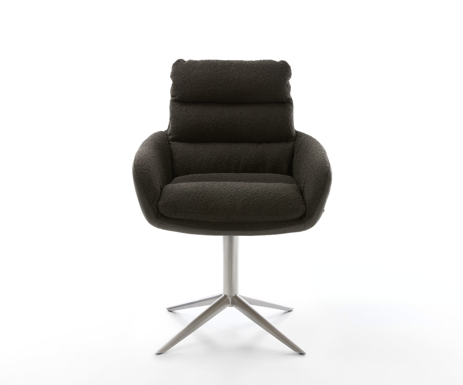 Drehstuhl Abelia-Flex mit Armlehnen Materialmix Schwarz Fußkreuz Edelstahl 360° drehbar Wippfunktion 1 Drehstuhl Abelia-Flex mit Armlehnen Materialmix Schwarz Fußkreuz Edelstahl 360° drehbar Wippfunktion 1