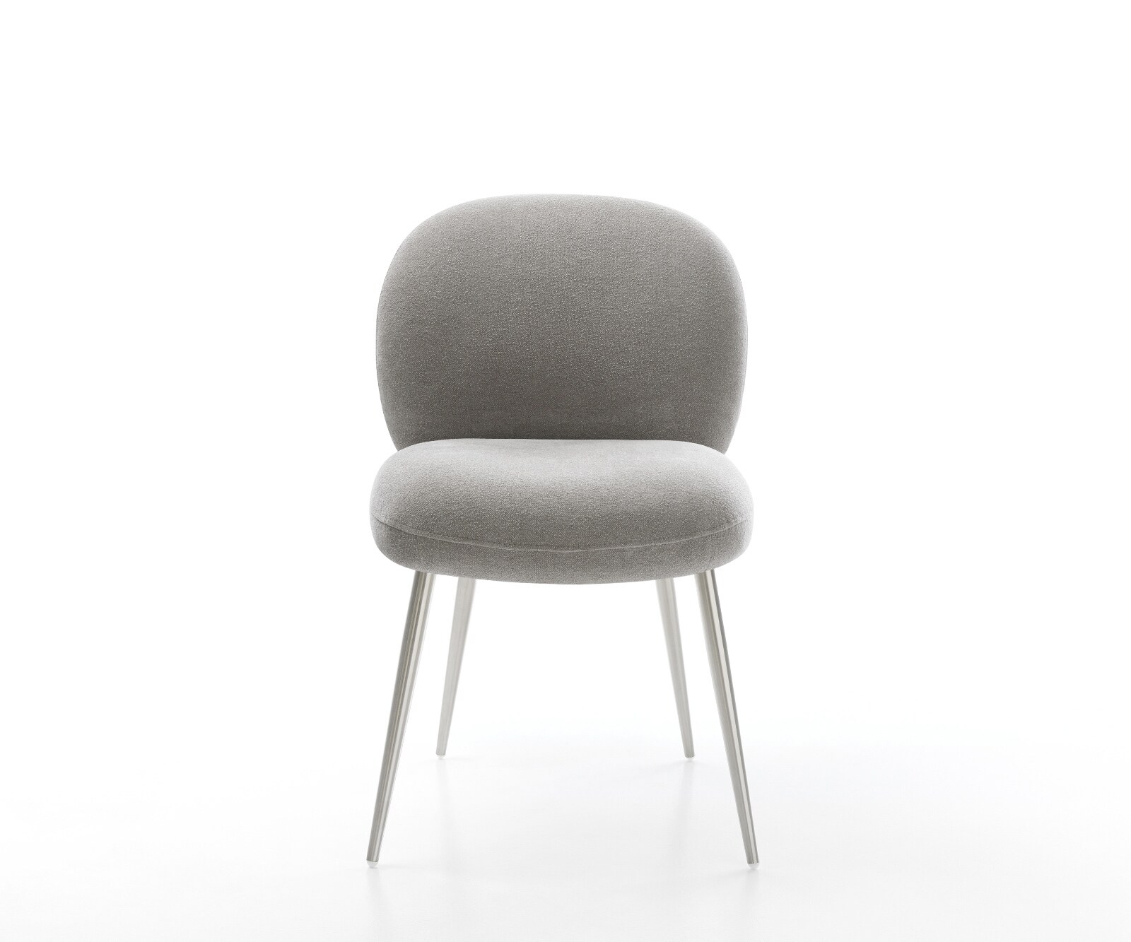Esszimmerstuhl Nube-Flex Strukturstoff Soft Grau 4-Fuß konisch Edelstahl Taschenfederkern 1