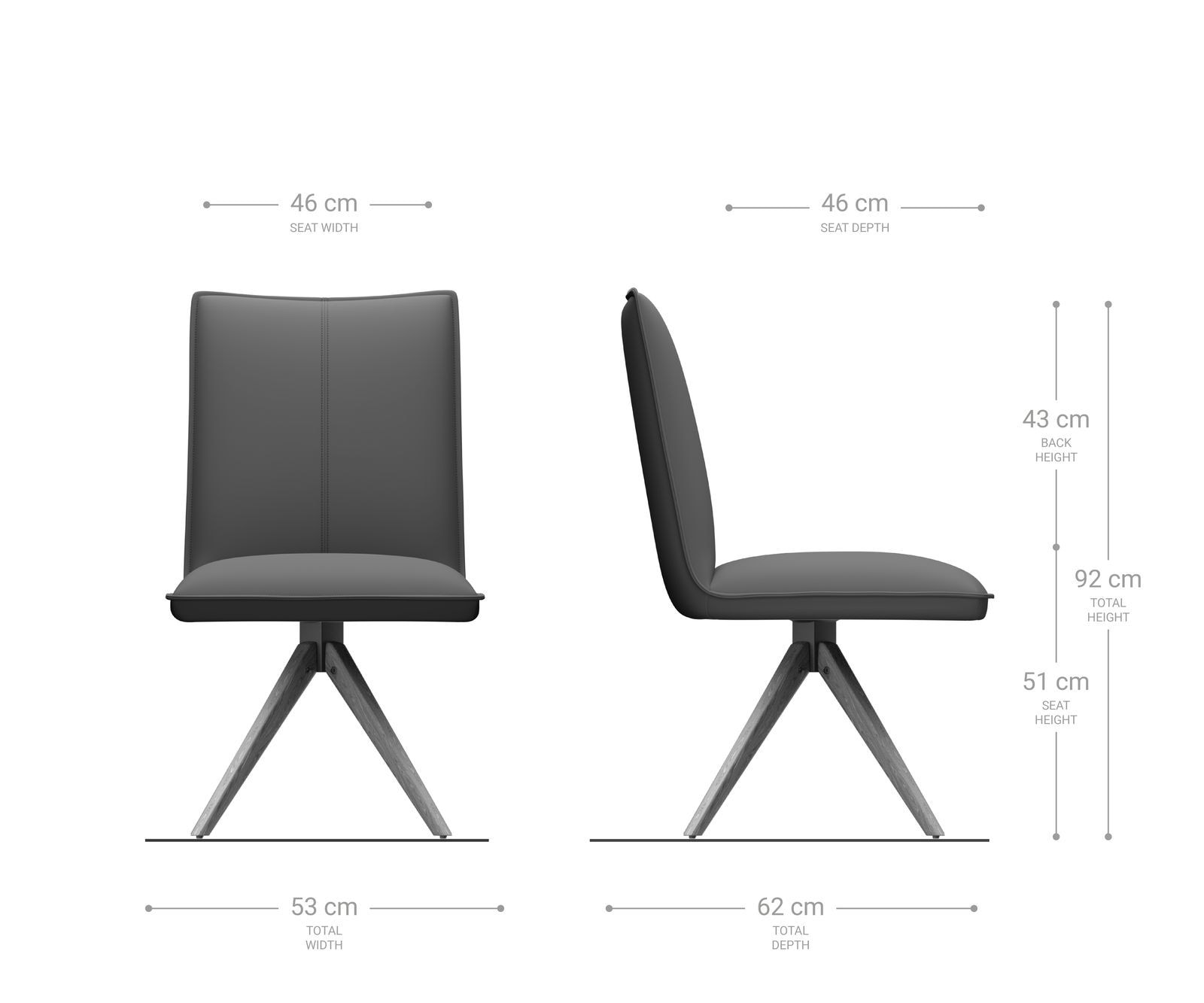 Esszimmerstuhl Lelio-Flex Echt-Leder Schwarz Holzgestell kantig Natur Taschenfederkern 5 Esszimmerstuhl Lelio-Flex Echt-Leder Schwarz Holzgestell kantig Natur Taschenfederkern 5