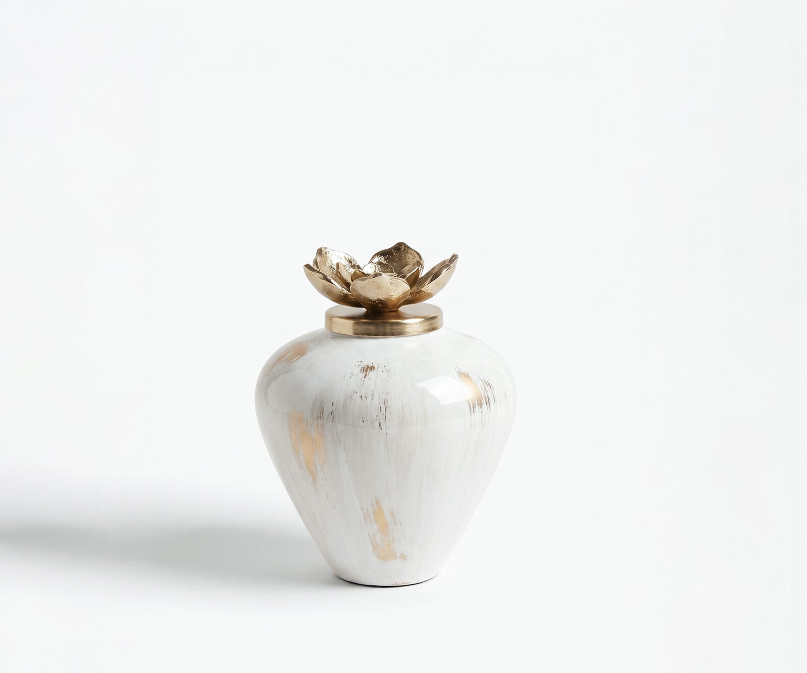 Vase Florena l19 x P19 x H24 cm Verre Kintsugi Fait main