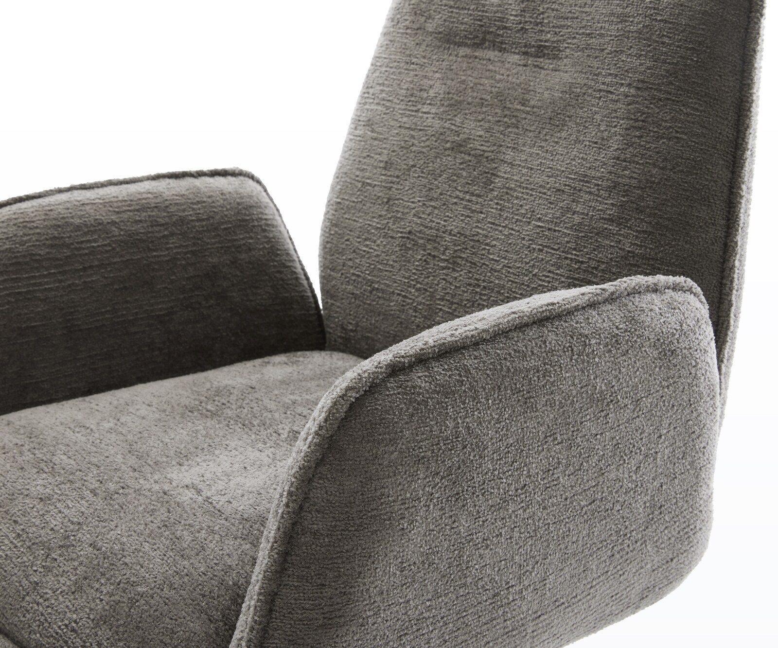 Freischwinger Zoa-Flex Bouclé Soft Schlamm Freischwinger flach Effektfinish Titan Taschenfederkern 3