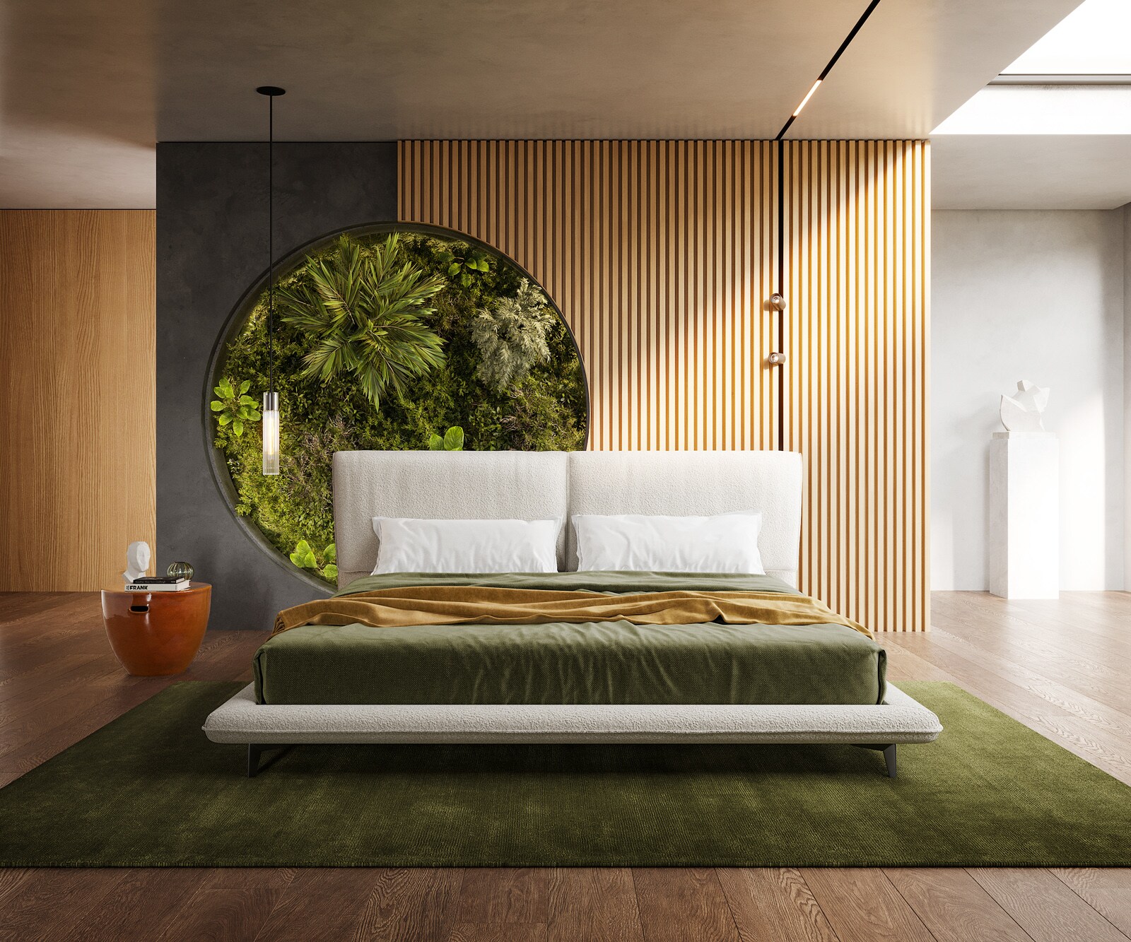 Polsterbettgestell Cusino 180x200 cm Bouclé Creme-Weiß 1