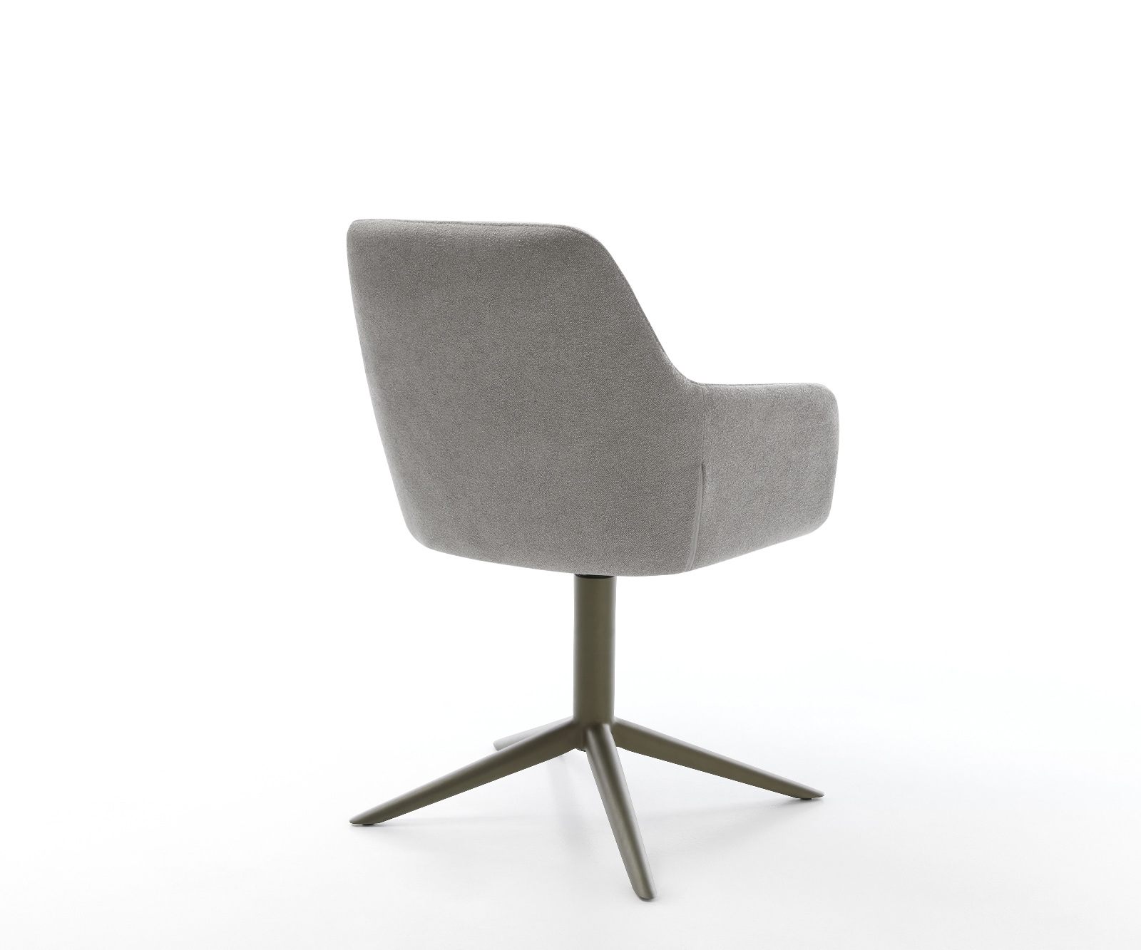 Drehstuhl Pejo-Flex Strukturstoff Soft Grau Fußkreuz Effektfinish Titan 360° drehbar Wippfunktion Taschenfederkern 4