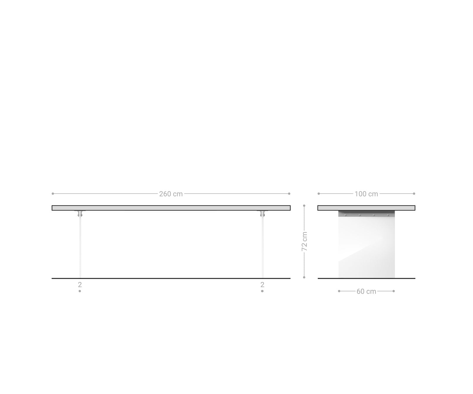 Esstisch Edge 260x100x2,5-3 Eiche Natur Glas Live-Edge 9