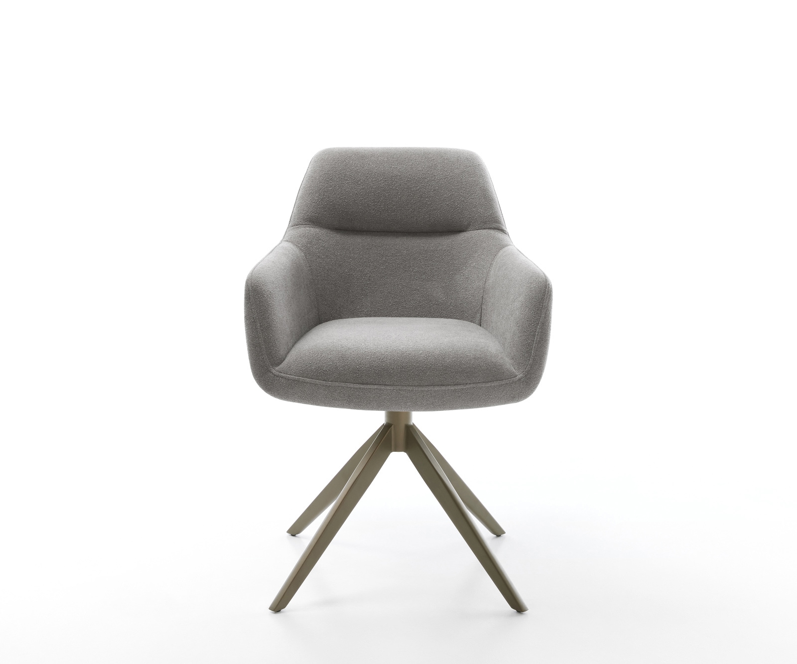 Drehstuhl Pejo-Flex Strukturstoff Soft Grau Kreuzgestell breit Effektfinish Titan 360° drehbar Wippfunktion Taschenfederkern 1