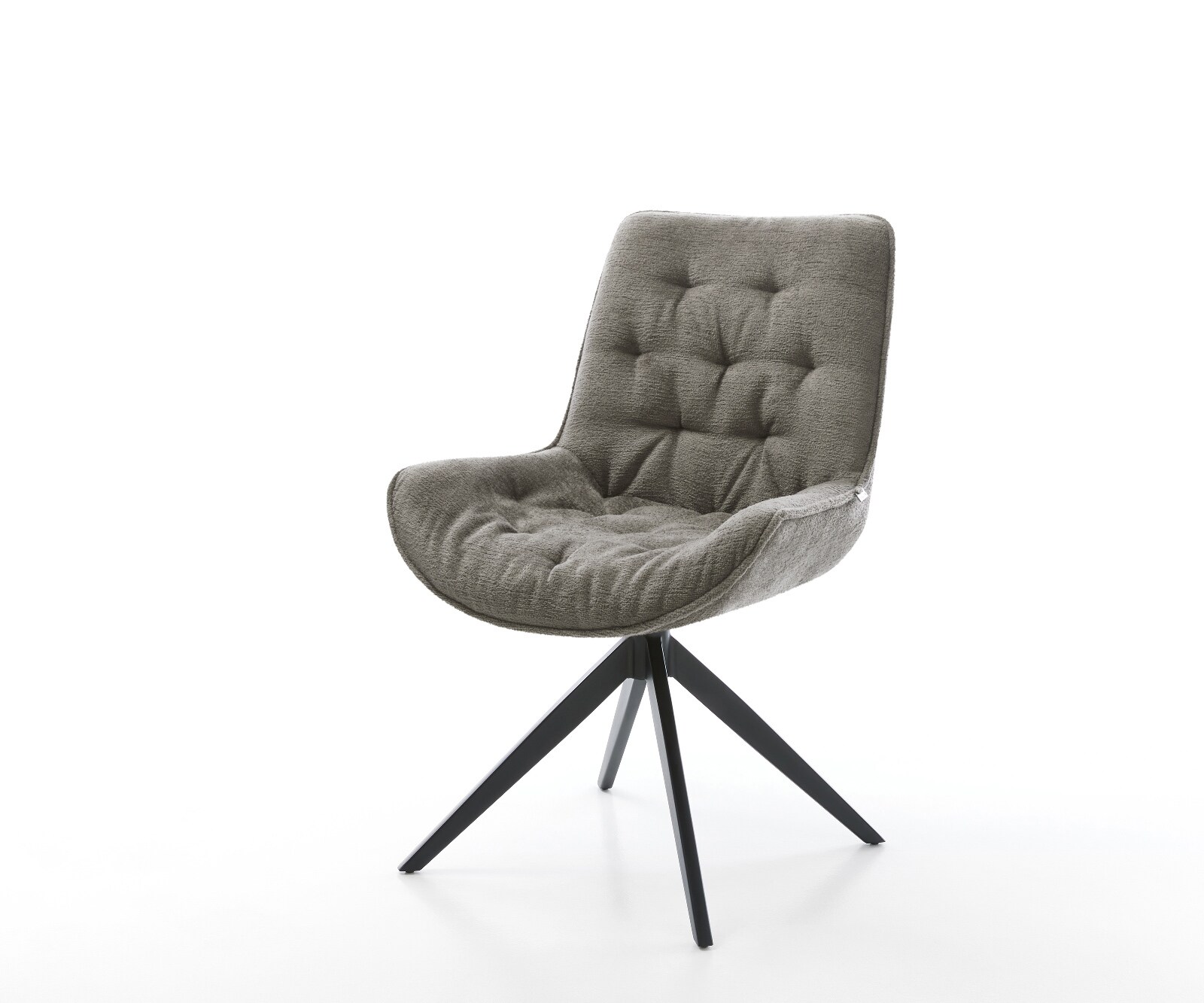 Drehstuhl Taimi-Flex Bouclé Soft Schlamm Kreuzgestell breit Schwarz 360° dr günstig online kaufen