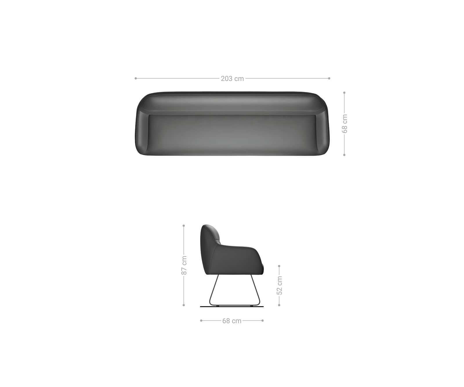 Esszimmerbank Taya-Flex 200 cm Mikrofaser Beige Vintage Kufengestell flach Edelstahl Taschenfederkern 8