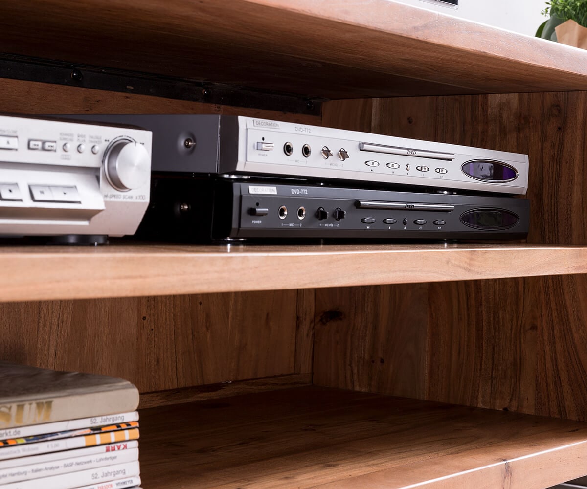 Lowboard Live-Edge 200 cm Akazie Natur 4 Türen 2 Fächer 3 Lowboard Live-Edge 200 cm Akazie Natur 4 Türen 2 Fächer 3