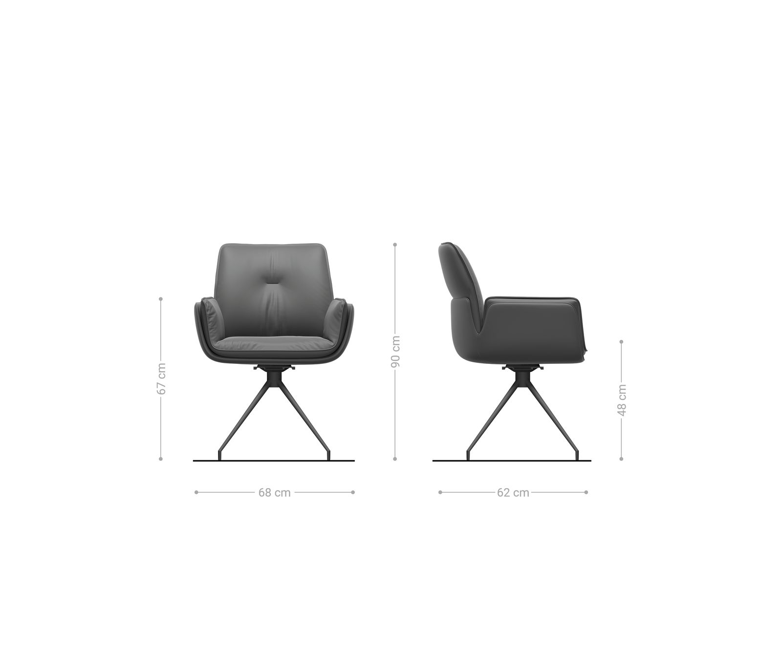 Esszimmerstuhl Nela-Flex Bouclé Soft Beige Kreuzgestell konisch Schwarz 5