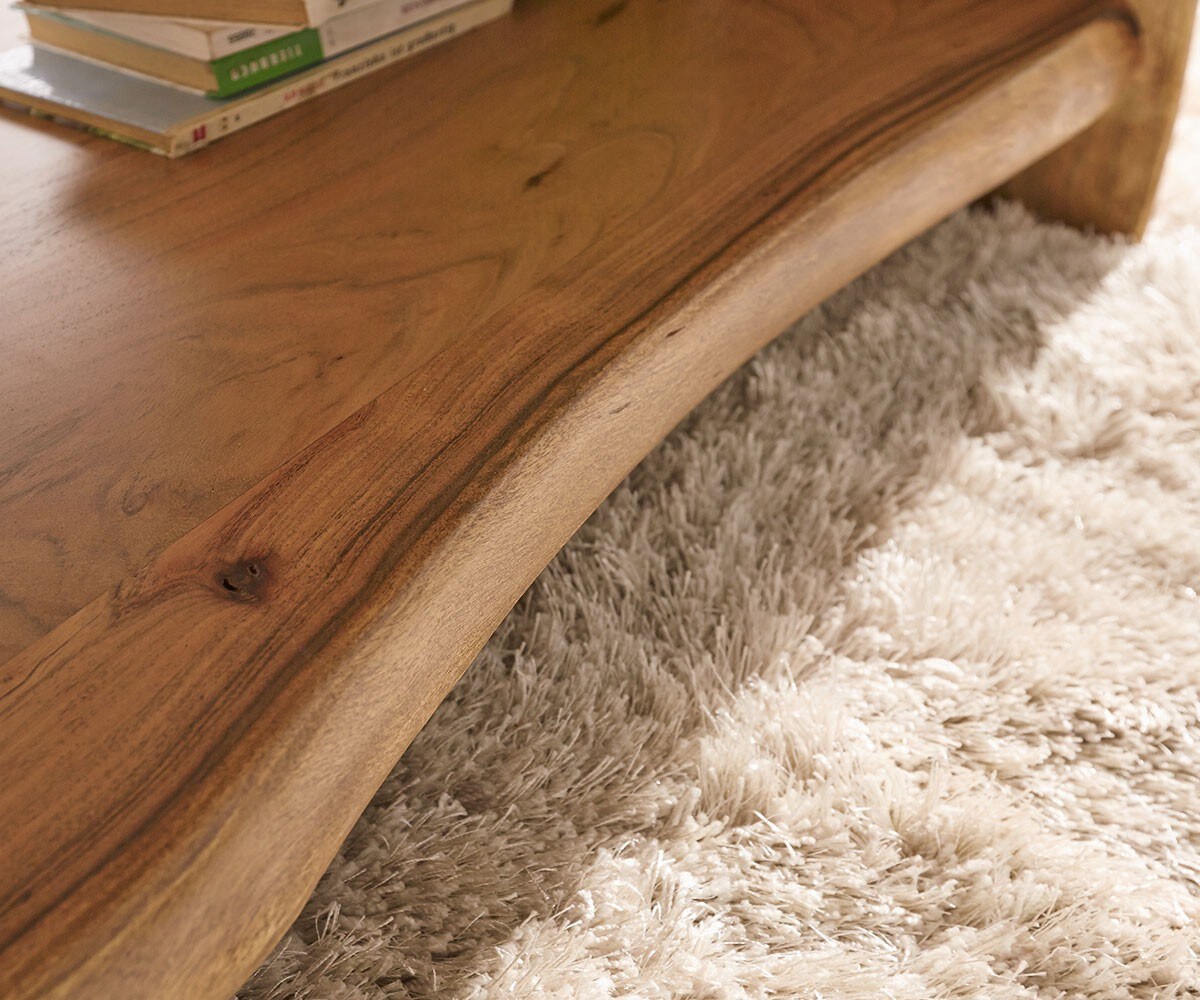 Couchtisch Live-Edge 130x60 cm Akazie Natur Baumkante 3