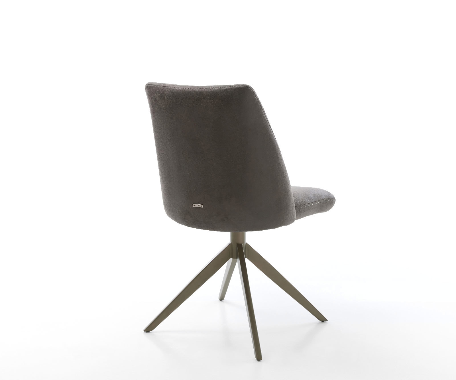 Drehstuhl Elso-Flex Mikrofaser Anthrazit Vintage Kreuzgestell breit Effektfinish Titan 360° drehbar Wippfunktion Taschenfederkern 4