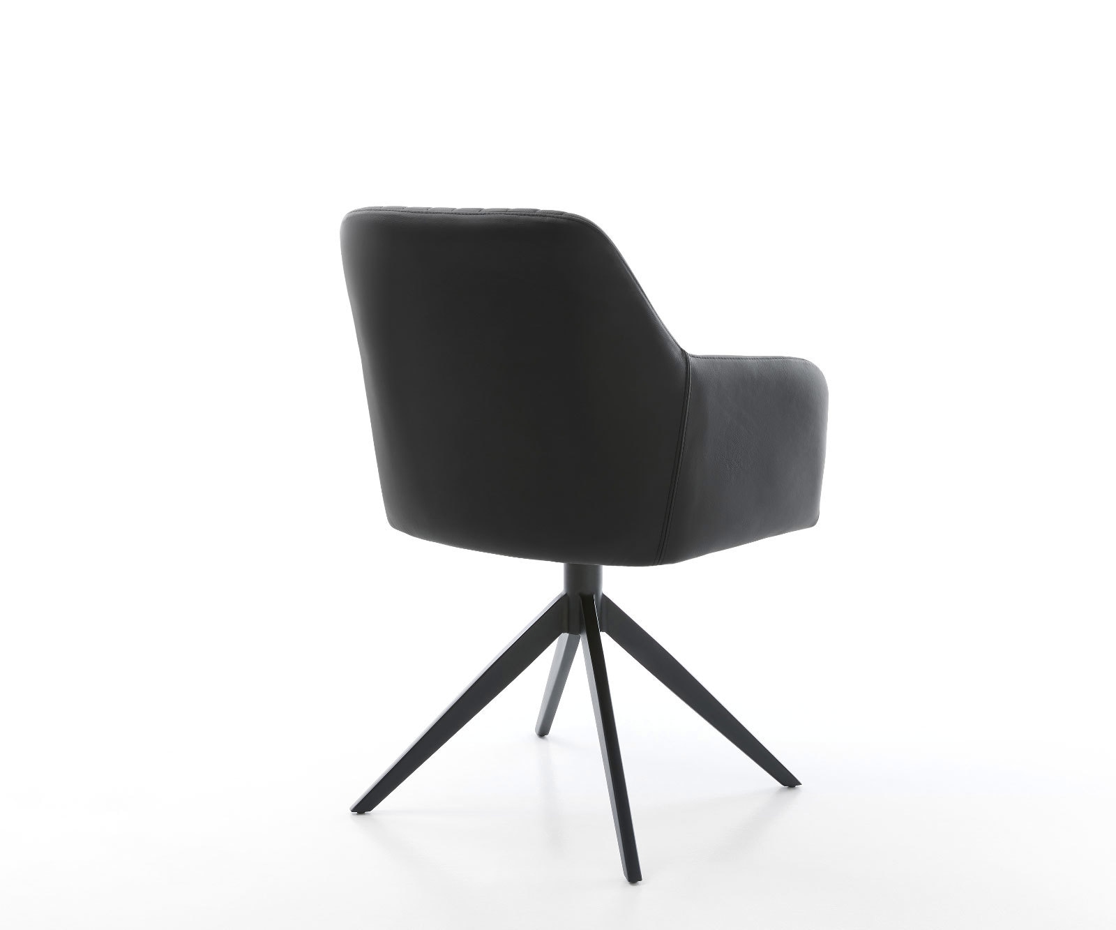 Drehstuhl Greg-Flex Echt-Leder Schwarz Kreuzgestell breit Schwarz 360° drehbar Wippfunktion Taschenfederkern 4 Drehstuhl Greg-Flex Echt-Leder Schwarz Kreuzgestell breit Schwarz 360° drehbar Wippfunktion Taschenfederkern 4