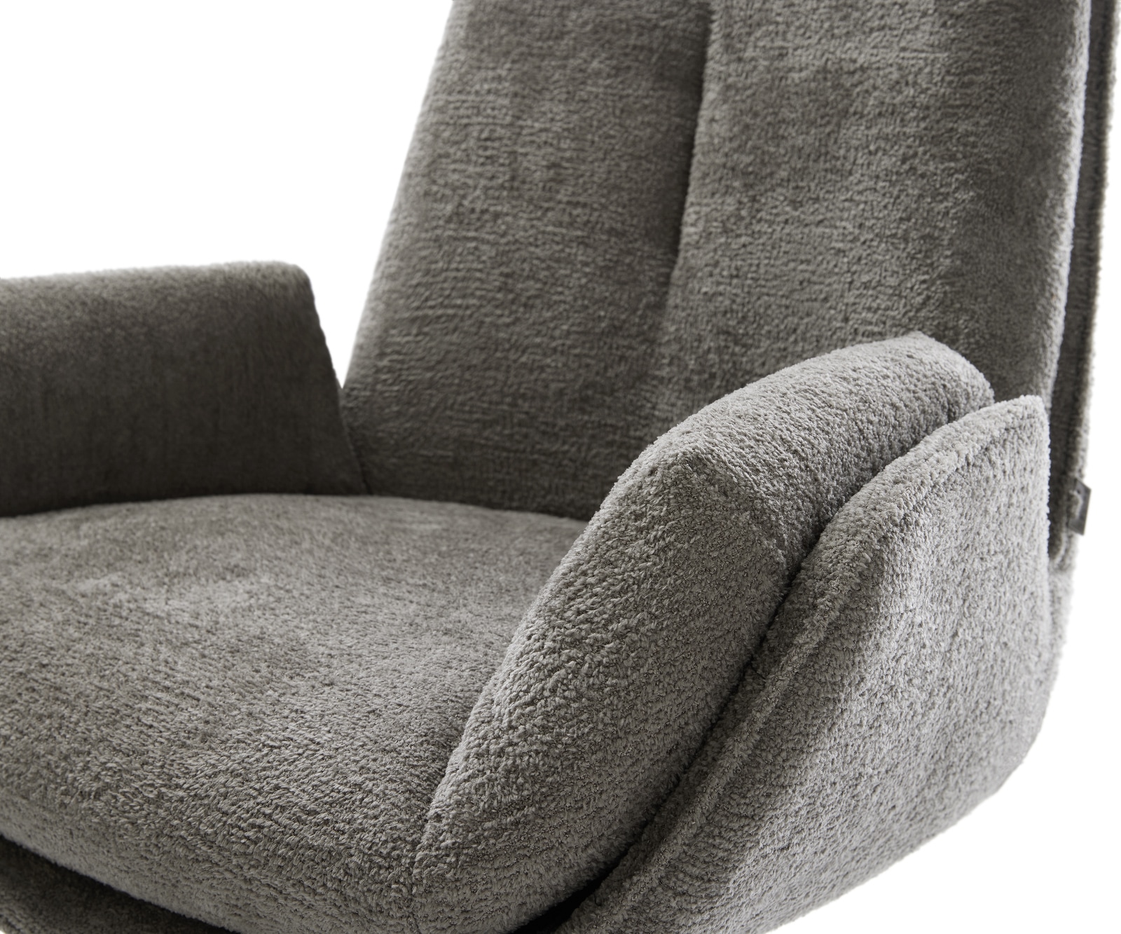 Freischwinger Clea-Flex Bouclé Soft Schlamm Freischwinger flach Edelstahl 4