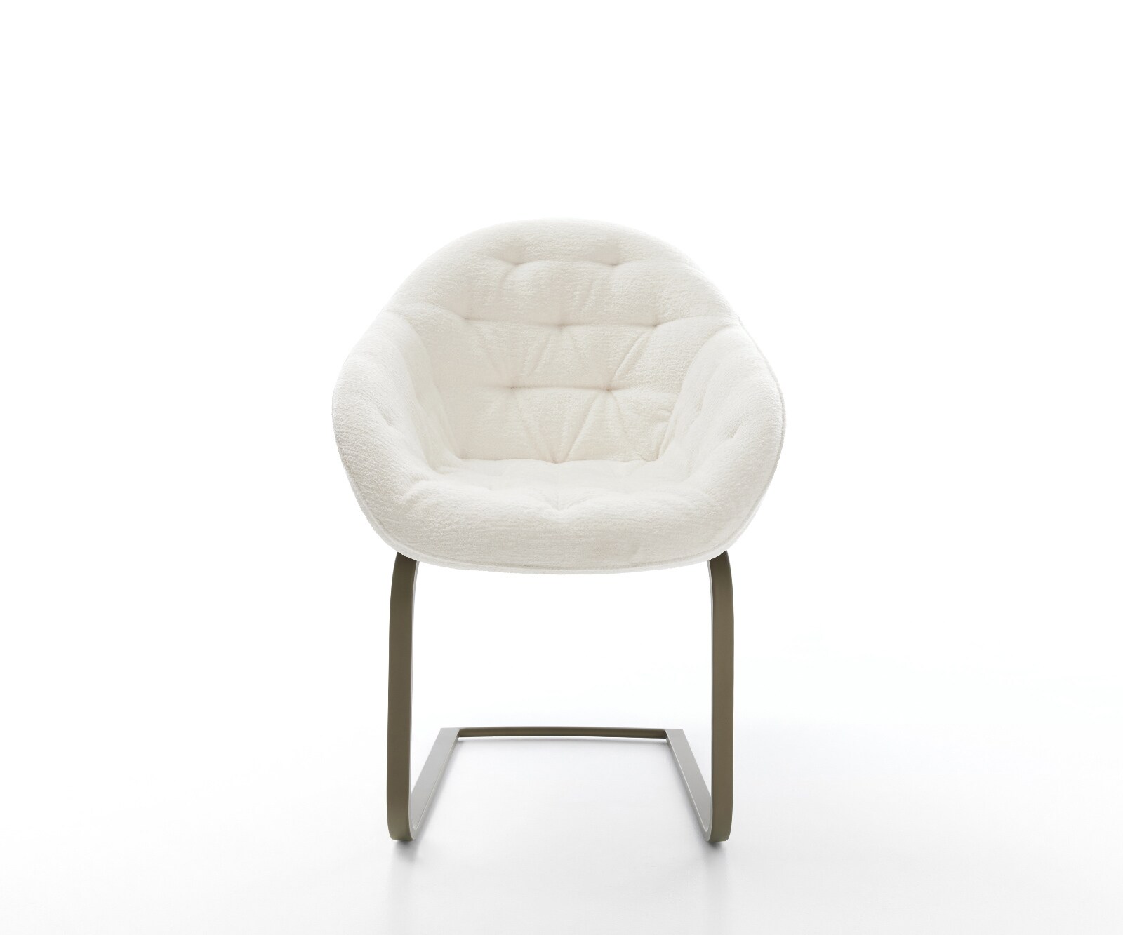 Freischwinger Gaio-Flex Bouclé Soft Beige Freischwinger flach Effektfinish Titan 1