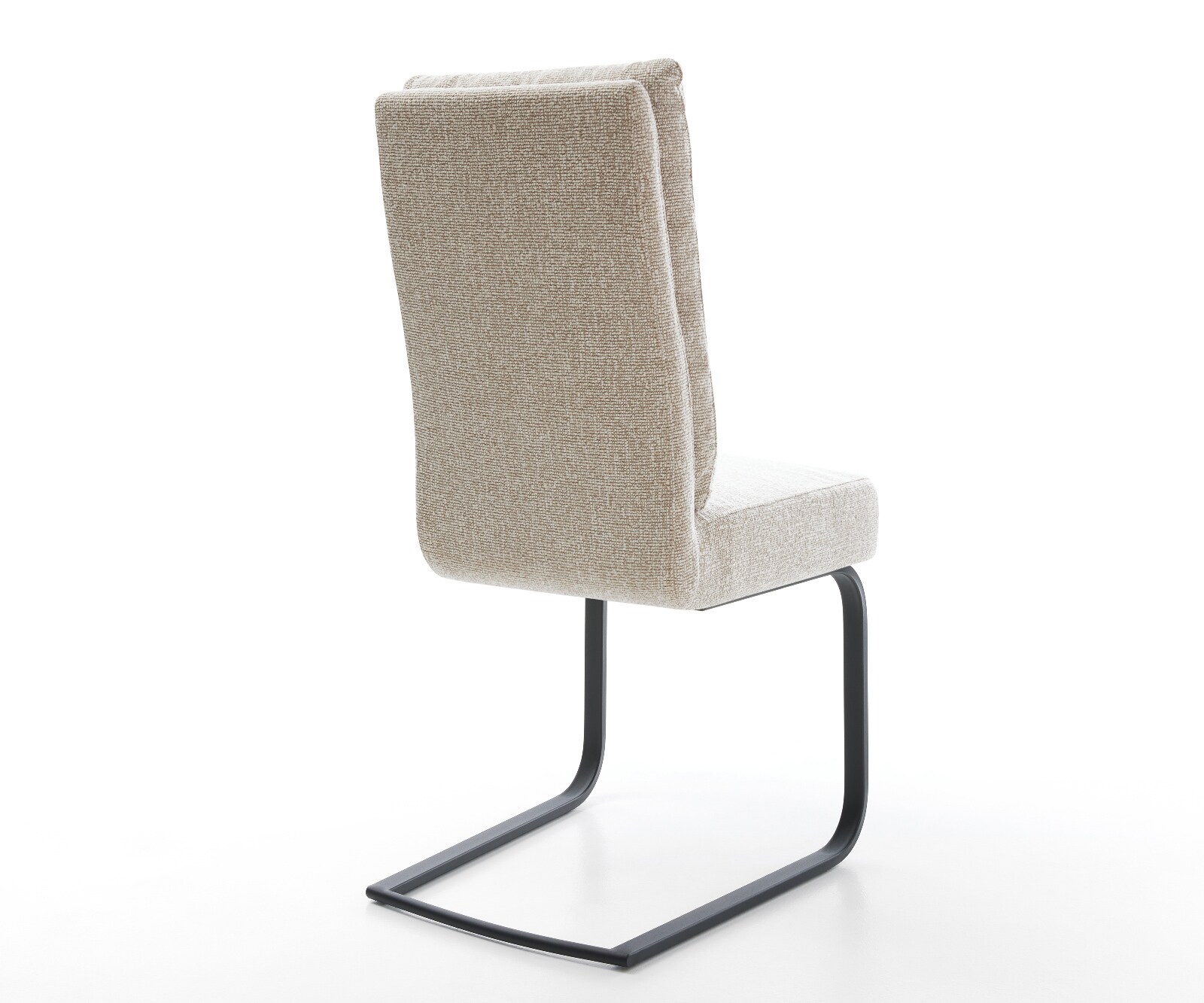 Freischwinger Pela-Flex Webstoff Soft Beige Freischwinger flach Schwarz Taschenfederkern 4