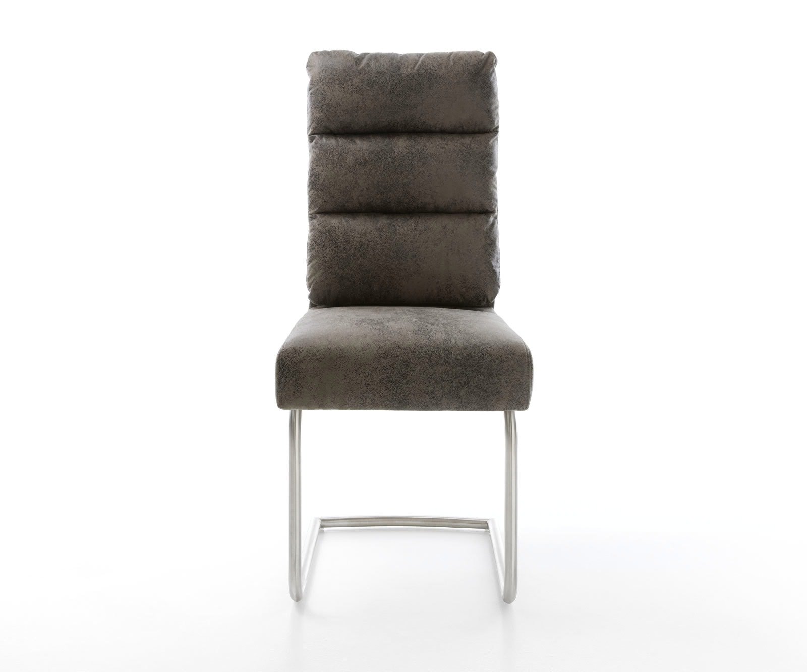 Freischwinger Pela-Flex Mikrofaser Grau Antik Freischwinger rund Edelstahl Taschenfederkern 1 Freischwinger Pela-Flex Mikrofaser Grau Antik Freischwinger rund Edelstahl Taschenfederkern 1