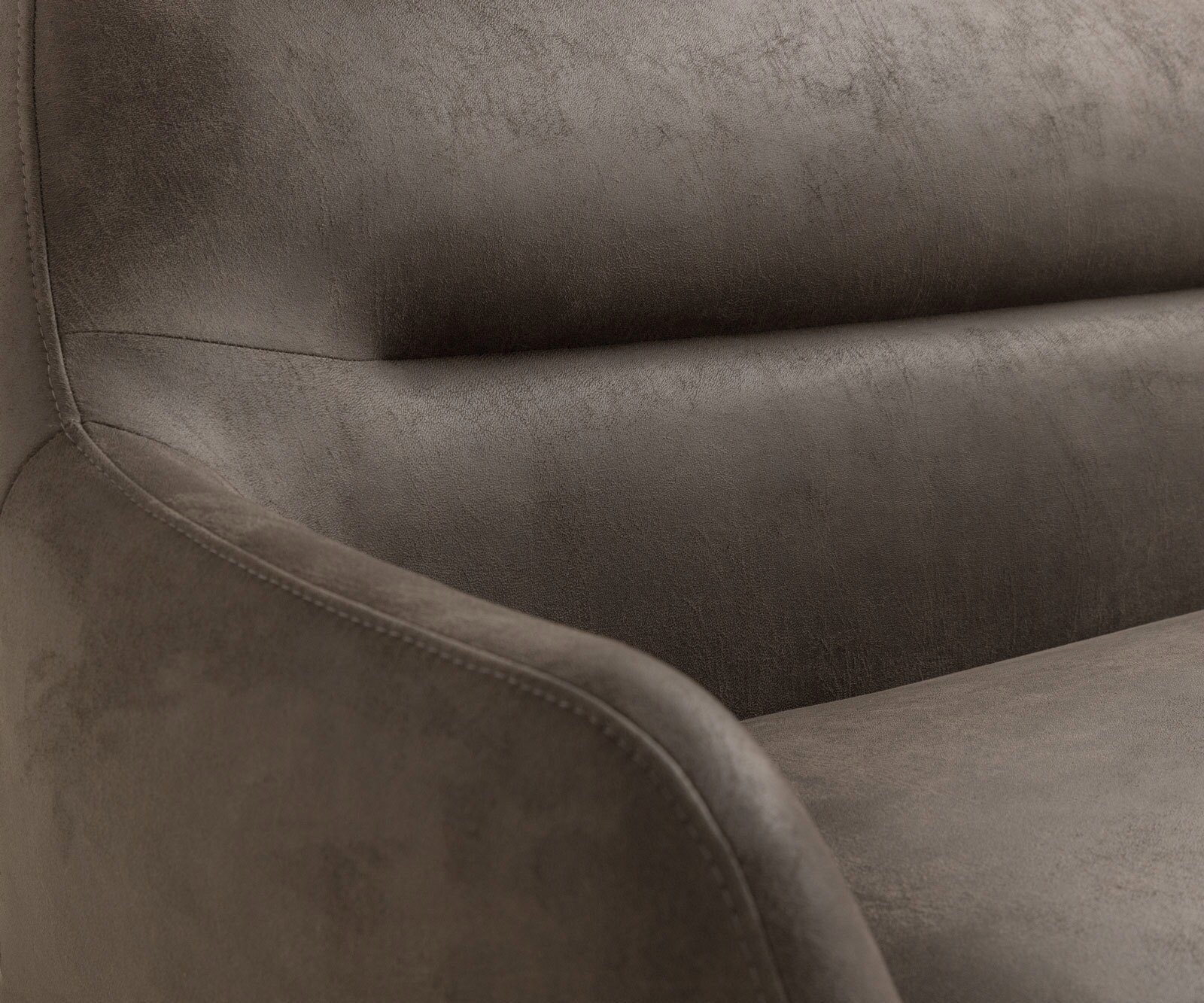 Esszimmerbank Taya-Flex 285x190 cm Mikrofaser Taupe Vintage Kreuzgestell kantig Graphit Taschenfederkern Rechts 7