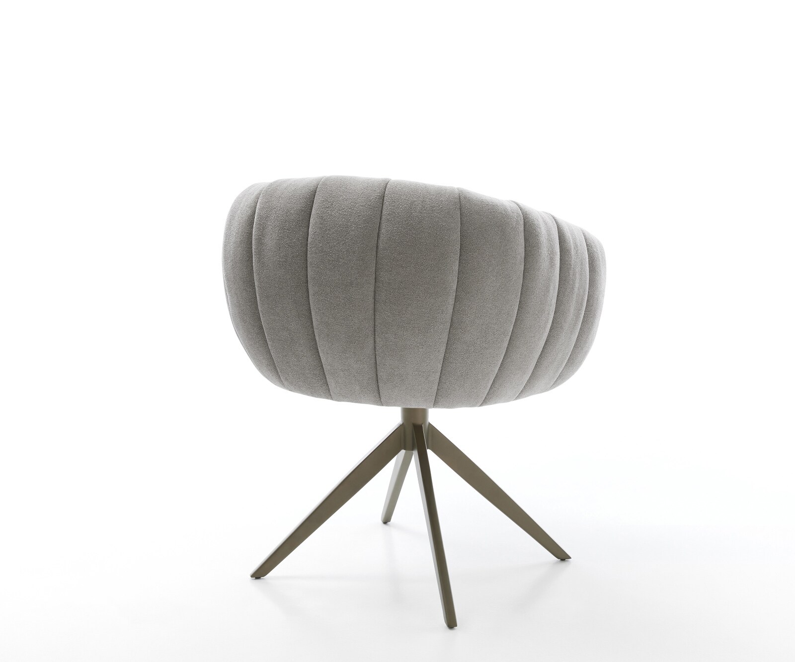 Drehstuhl Jada-Flex Strukturstoff Soft Grau Kreuzgestell breit Effektfinish Titan 360° drehbar Wippfunktion Taschenfederkern 5