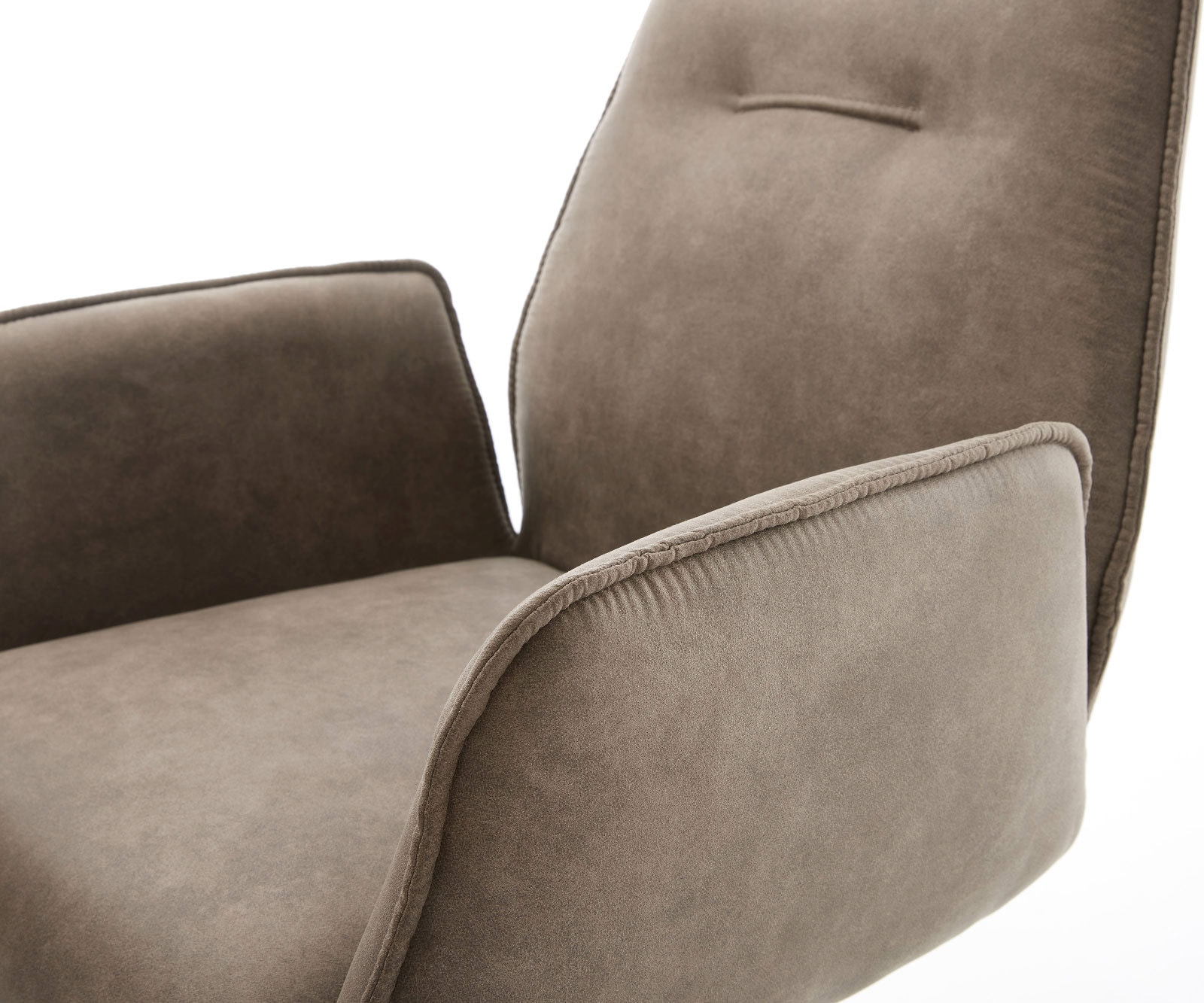 Freischwinger Zoa-Flex Mikrofaser Taupe Vintage Freischwinger flach Graphit Taschenfederkern 3