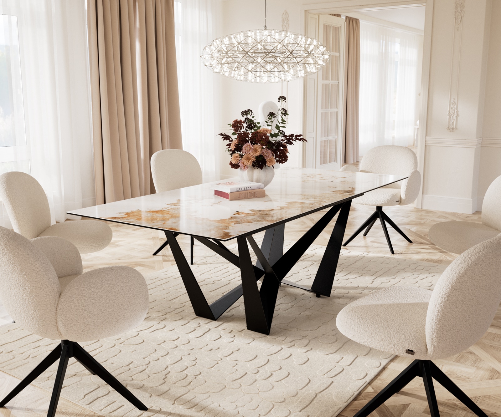 Tischgestell Spider Metall Schwarz für Ausziehtische von 180-300 cm 3 Tischgestell Spider Metall Schwarz für Ausziehtische von 180-300 cm 3